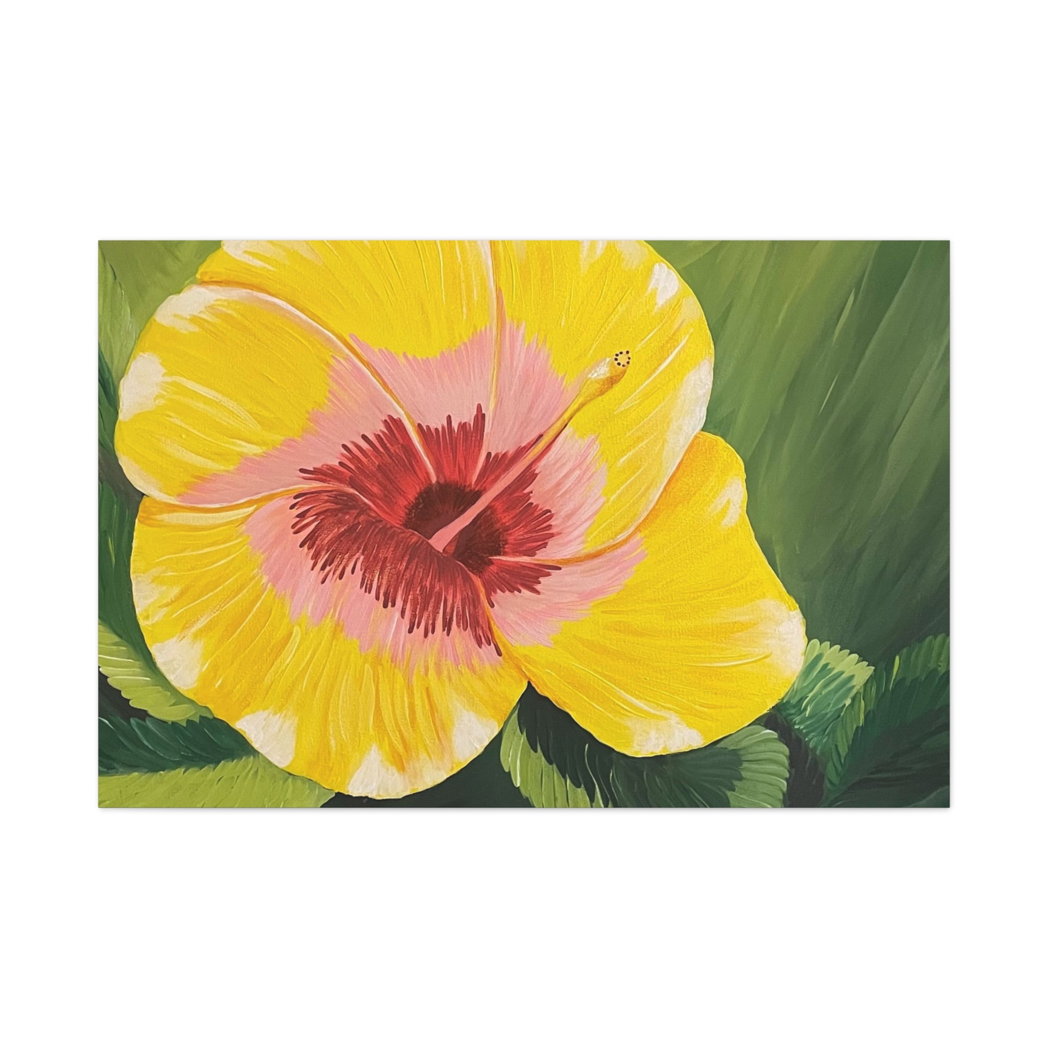 Blushing Sunrise Abstract Art Canvas - Contemporary Wall Decor