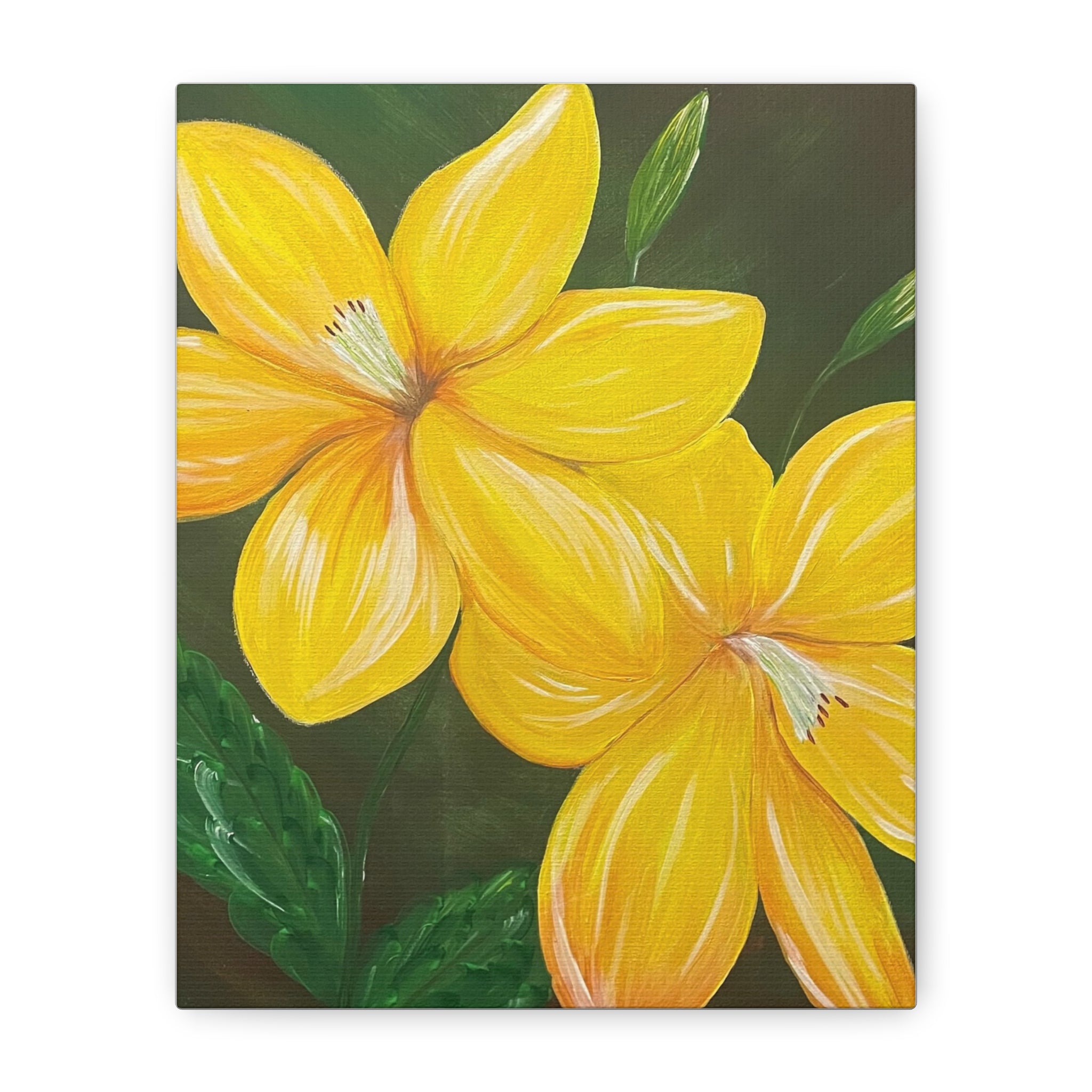 Golden Bloom Canvas Wall Art