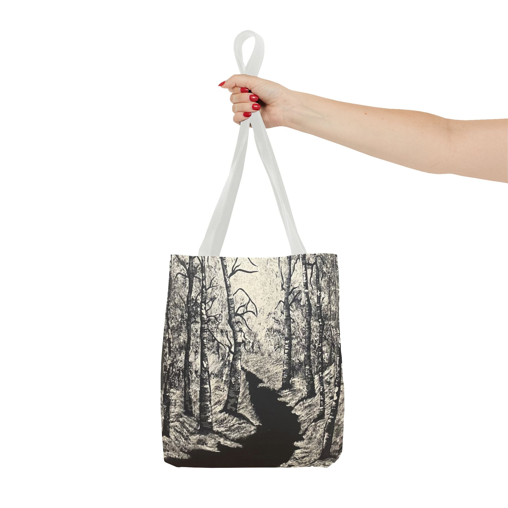 Silver Shadows Hand Painted Tote Bag