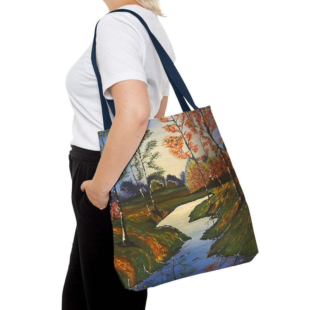 Whispering Birches Hand Painted Tote Bag