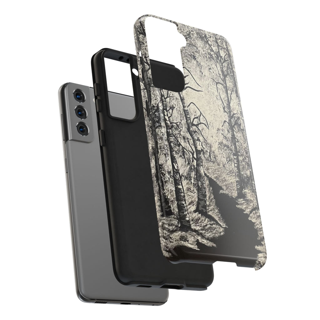 Silver Shadows Phone Case - Hand Painted Unique Designs