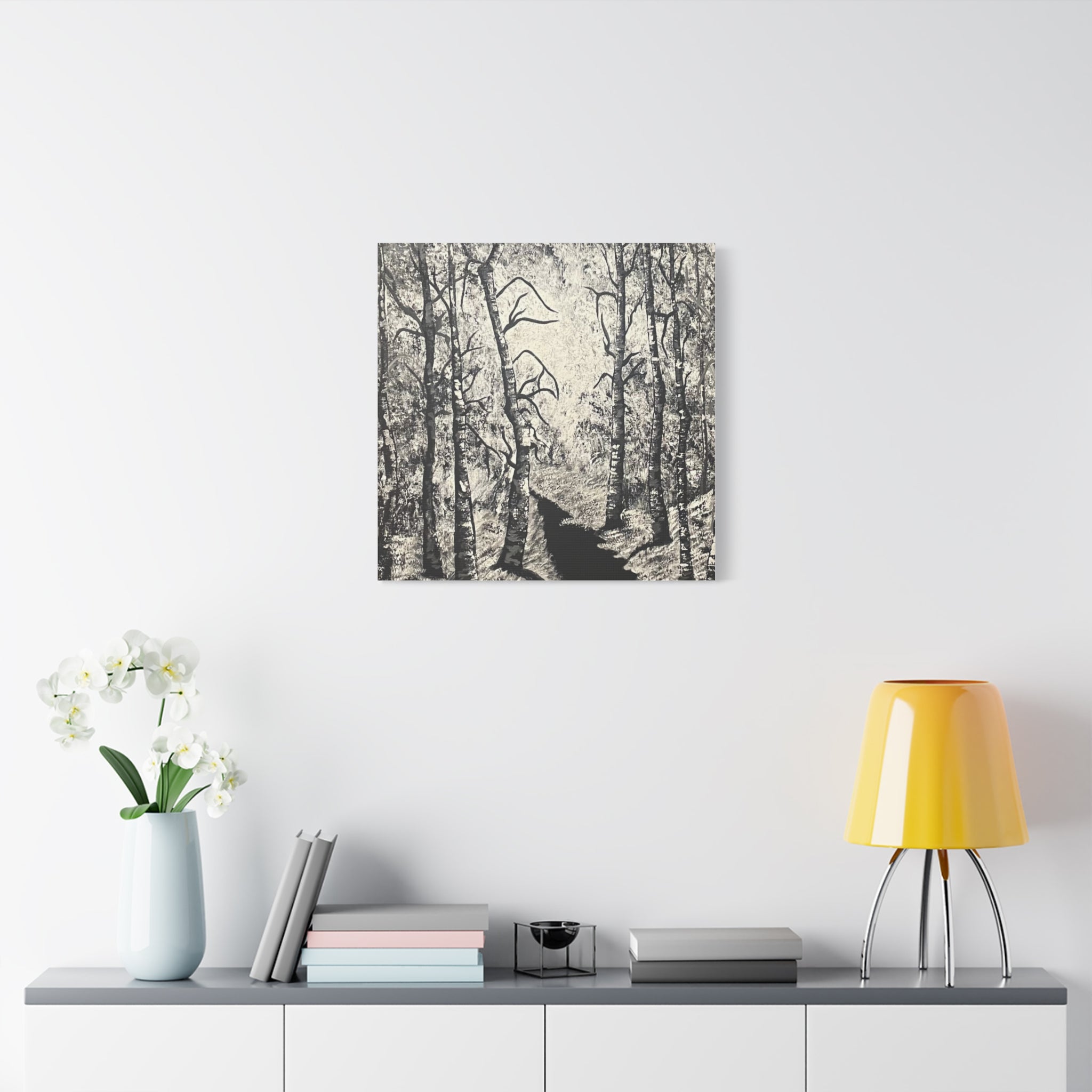 Silver Shadows Canvas Wall Art