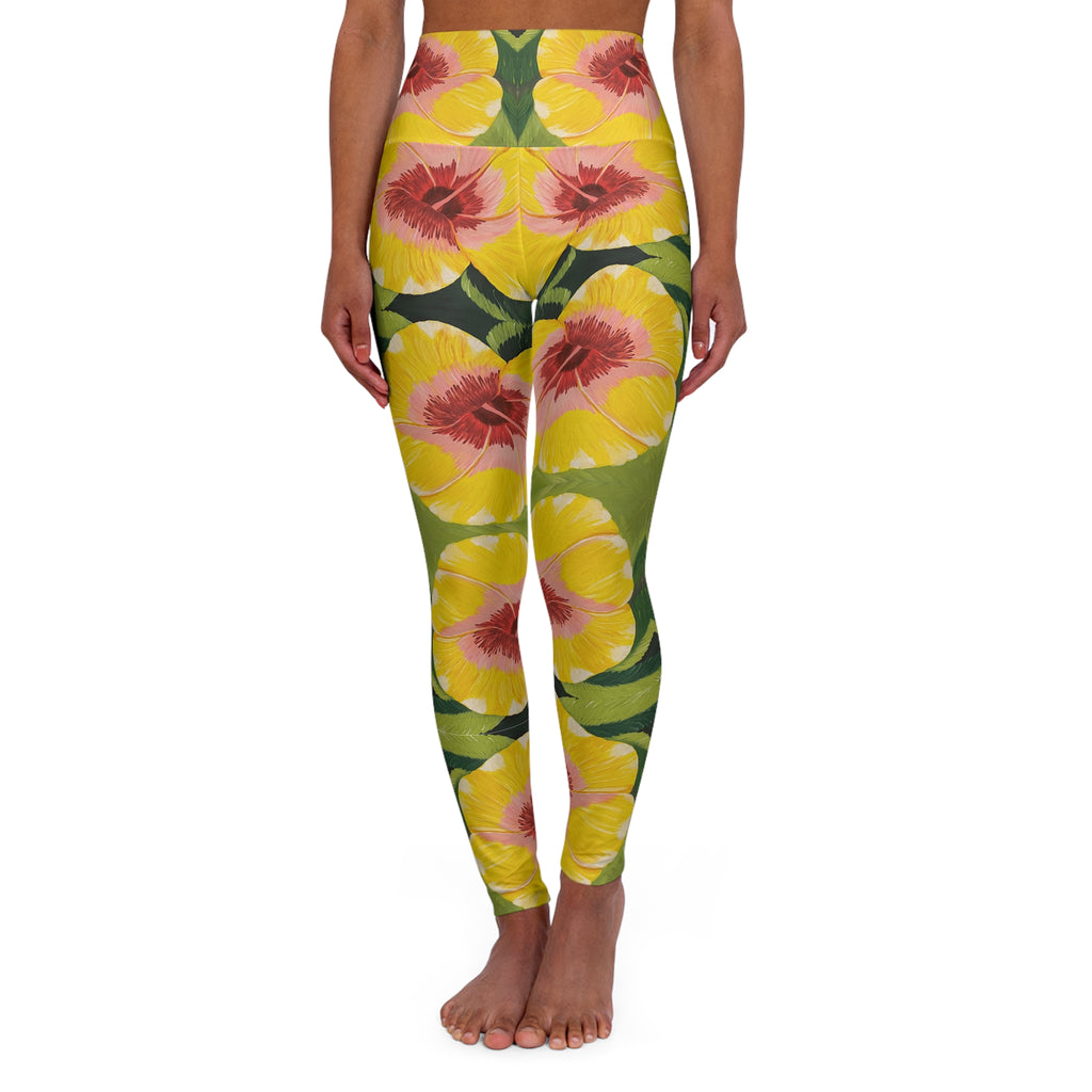 Blushing Sunrise Yoga Leggings - Comfort Fit, Fitness Apparel, Workout Gear, Athleisure, Gift for Yoga Lovers