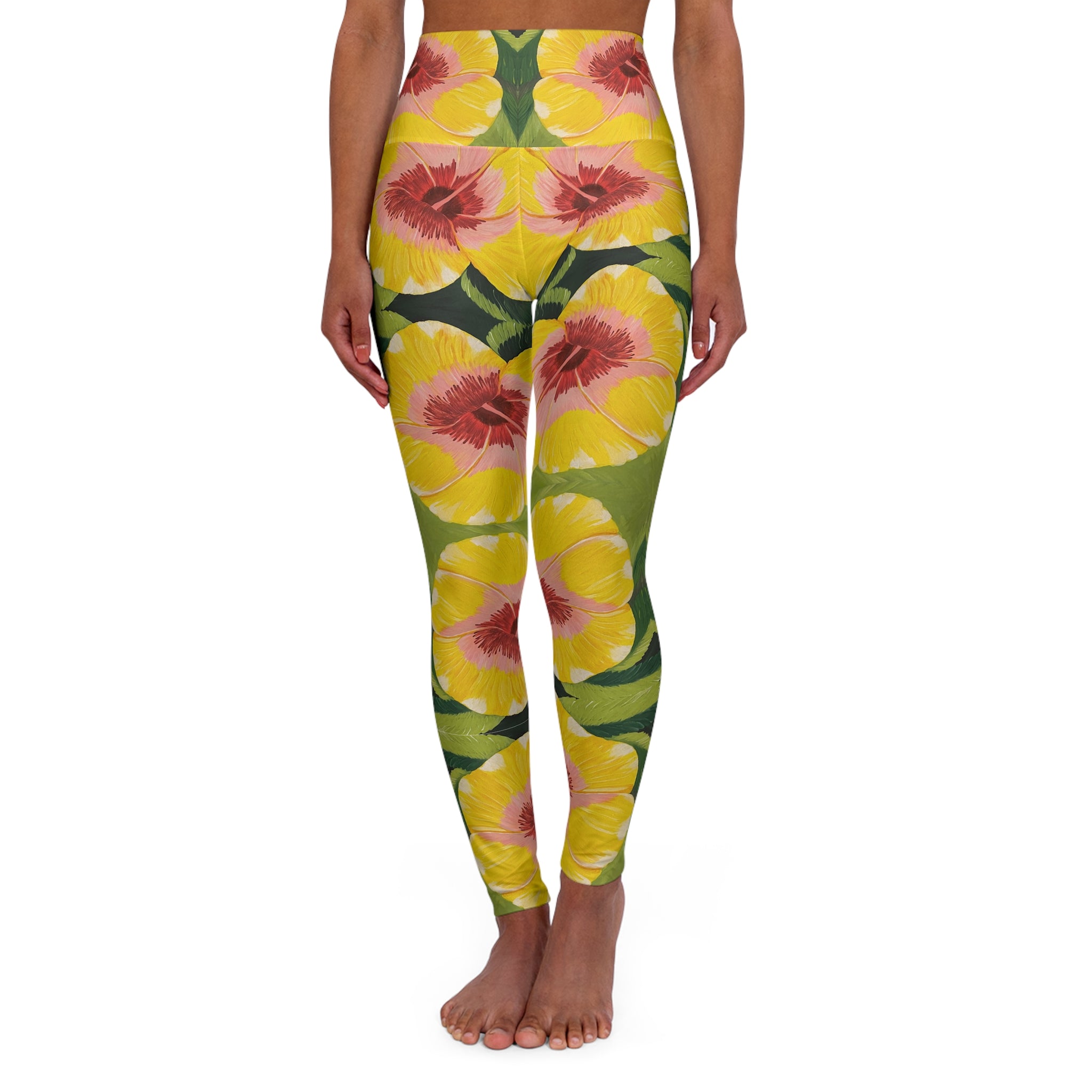 Blushing Sunrise Yoga Leggings - Comfort Fit, Fitness Apparel, Workout Gear, Athleisure, Gift for Yoga Lovers