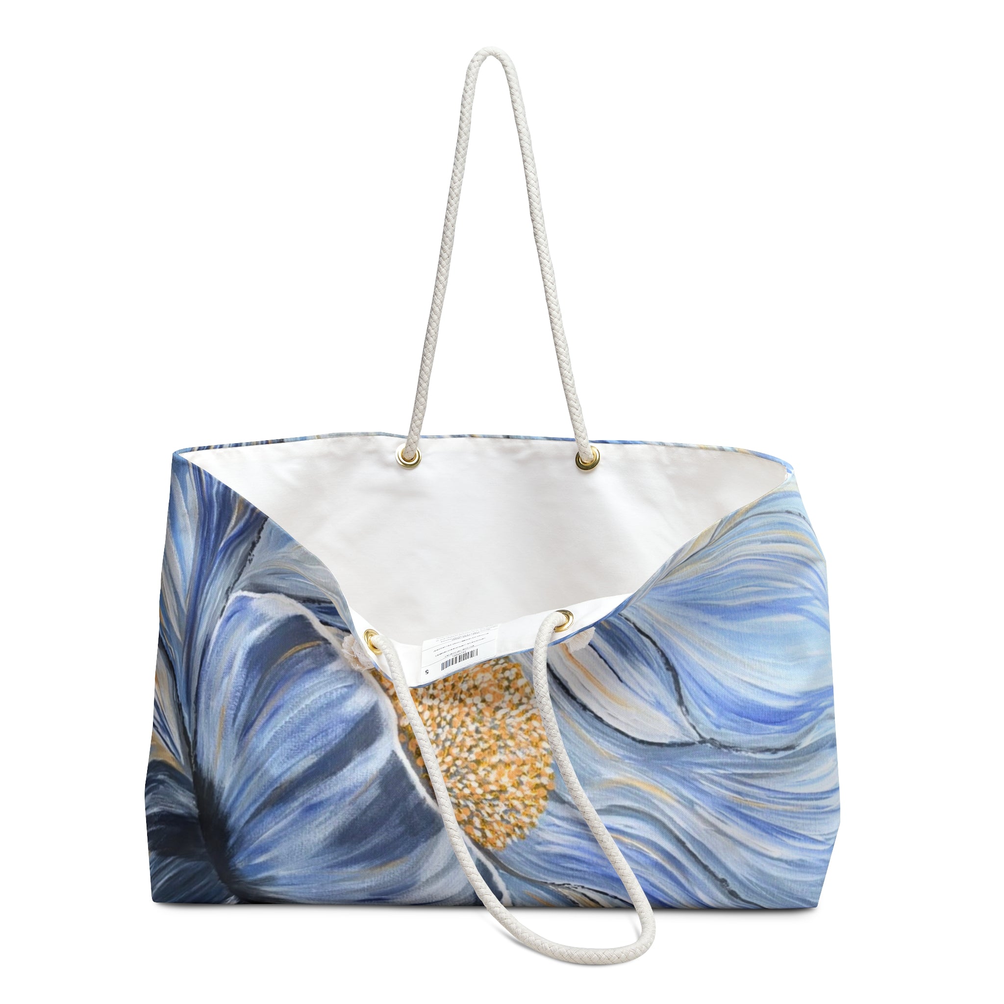 Velvet Current Tote Bag with Hand Painted Designs