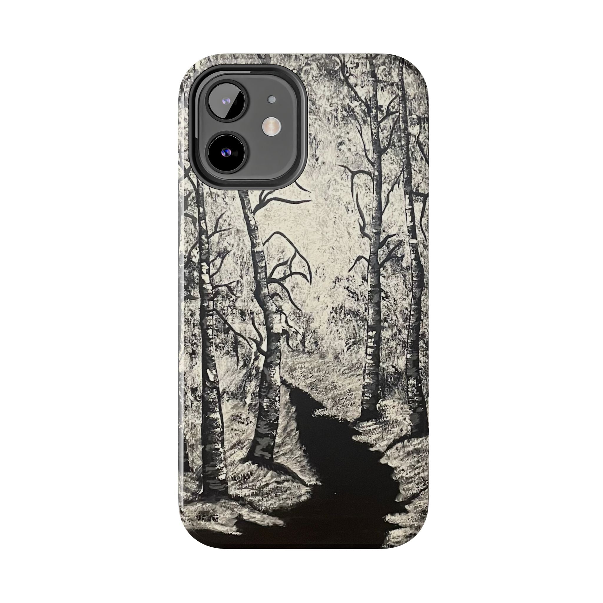 Silver Shadows Phone Case - Hand Painted Unique Designs
