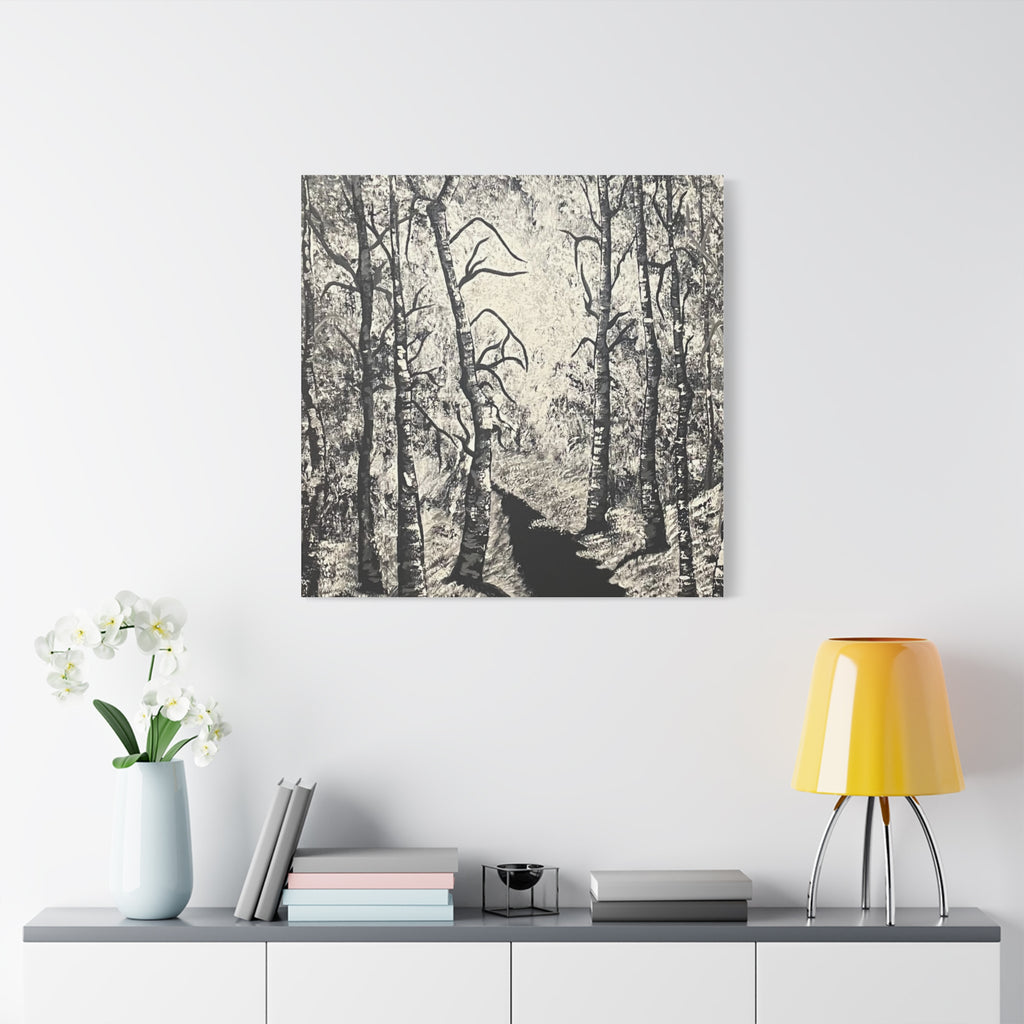 Silver Shadows Canvas Wall Art