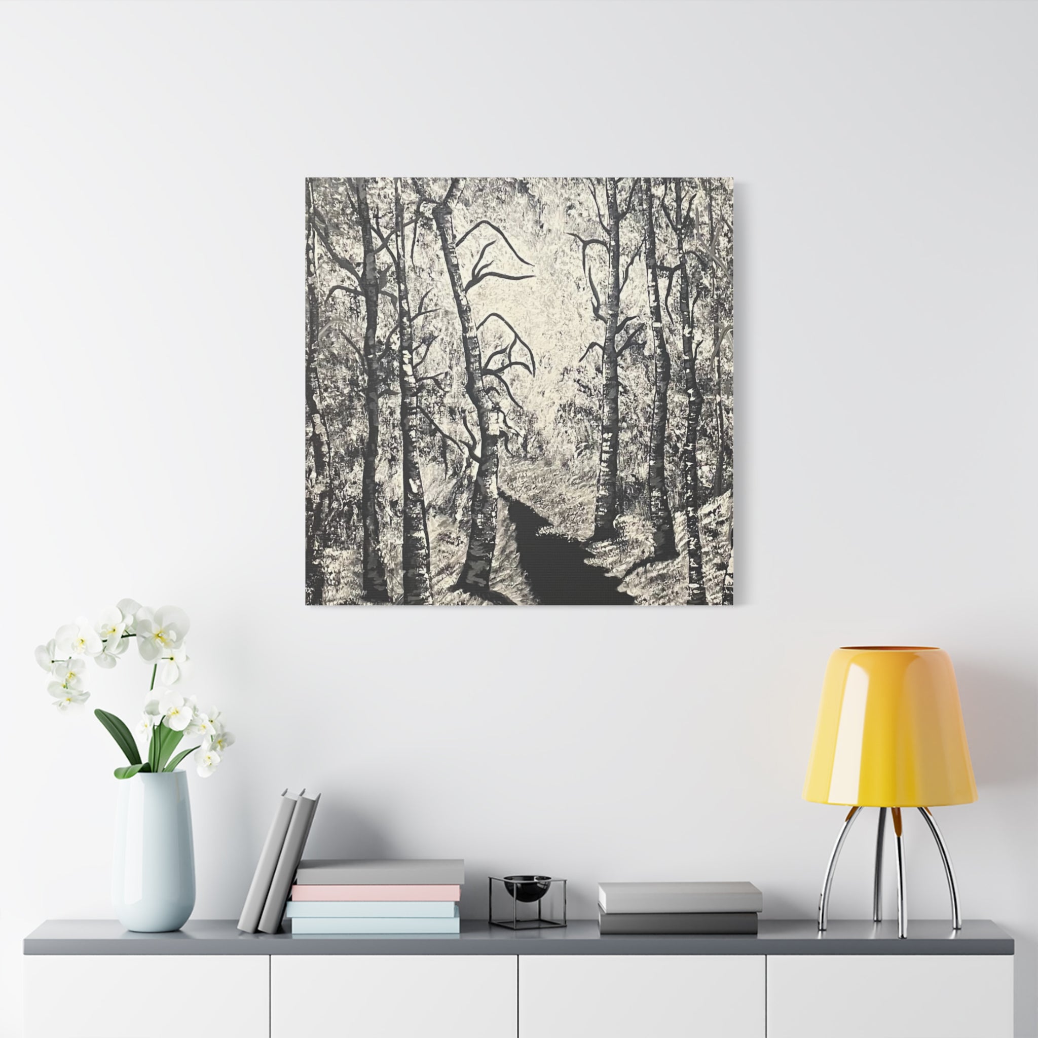 Silver Shadows Canvas Wall Art