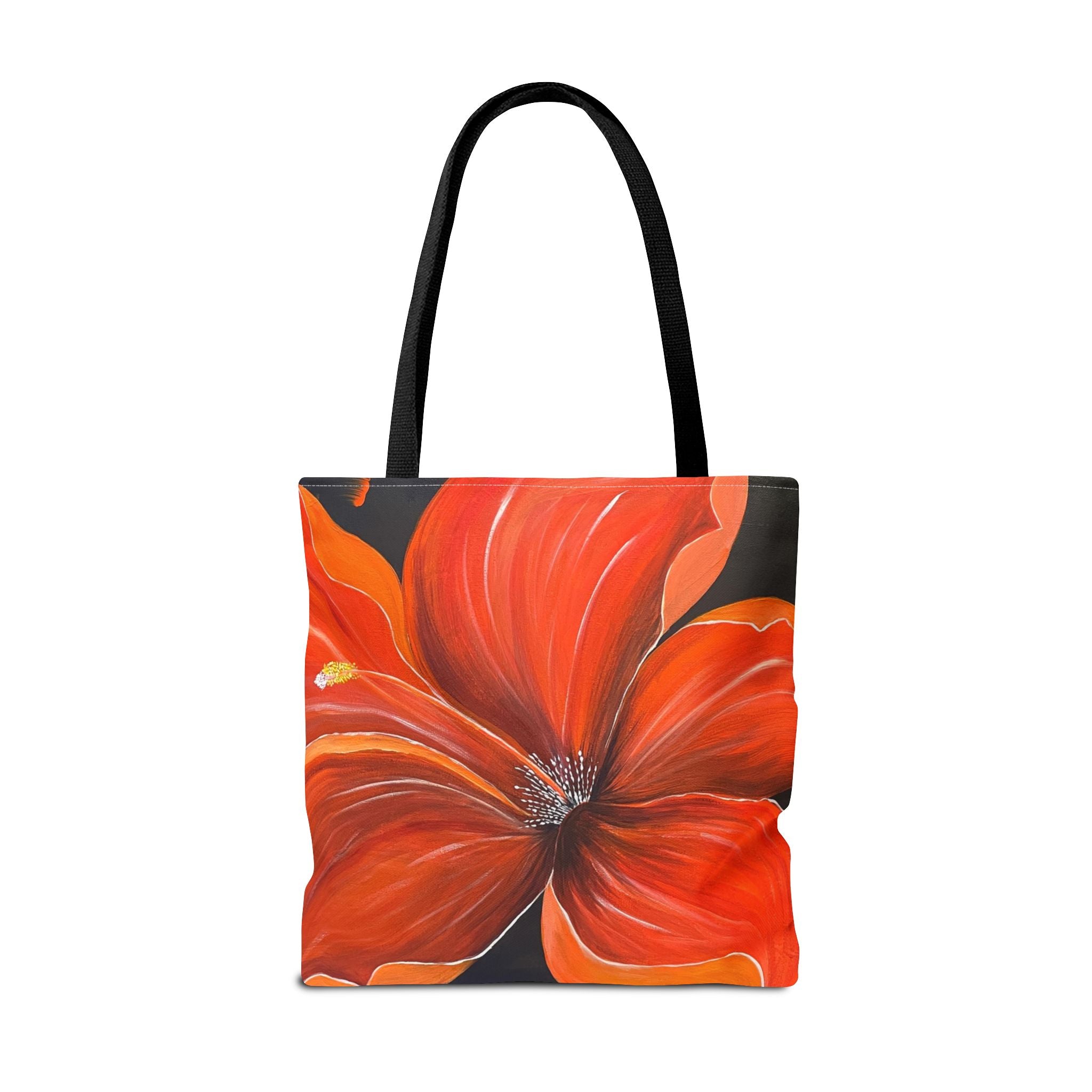 Scarlet Veil Hand Painted Tote Bag