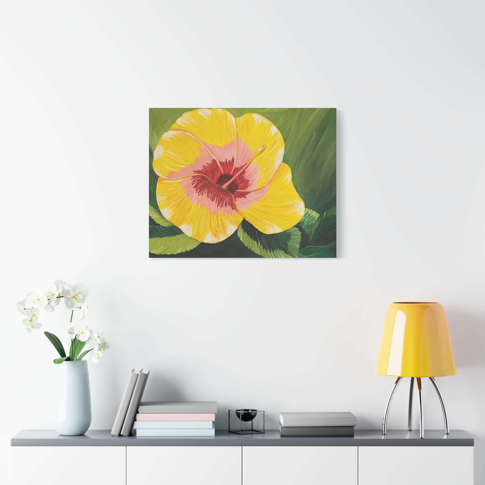 Blushing Sunrise Abstract Art Canvas - Contemporary Wall Decor