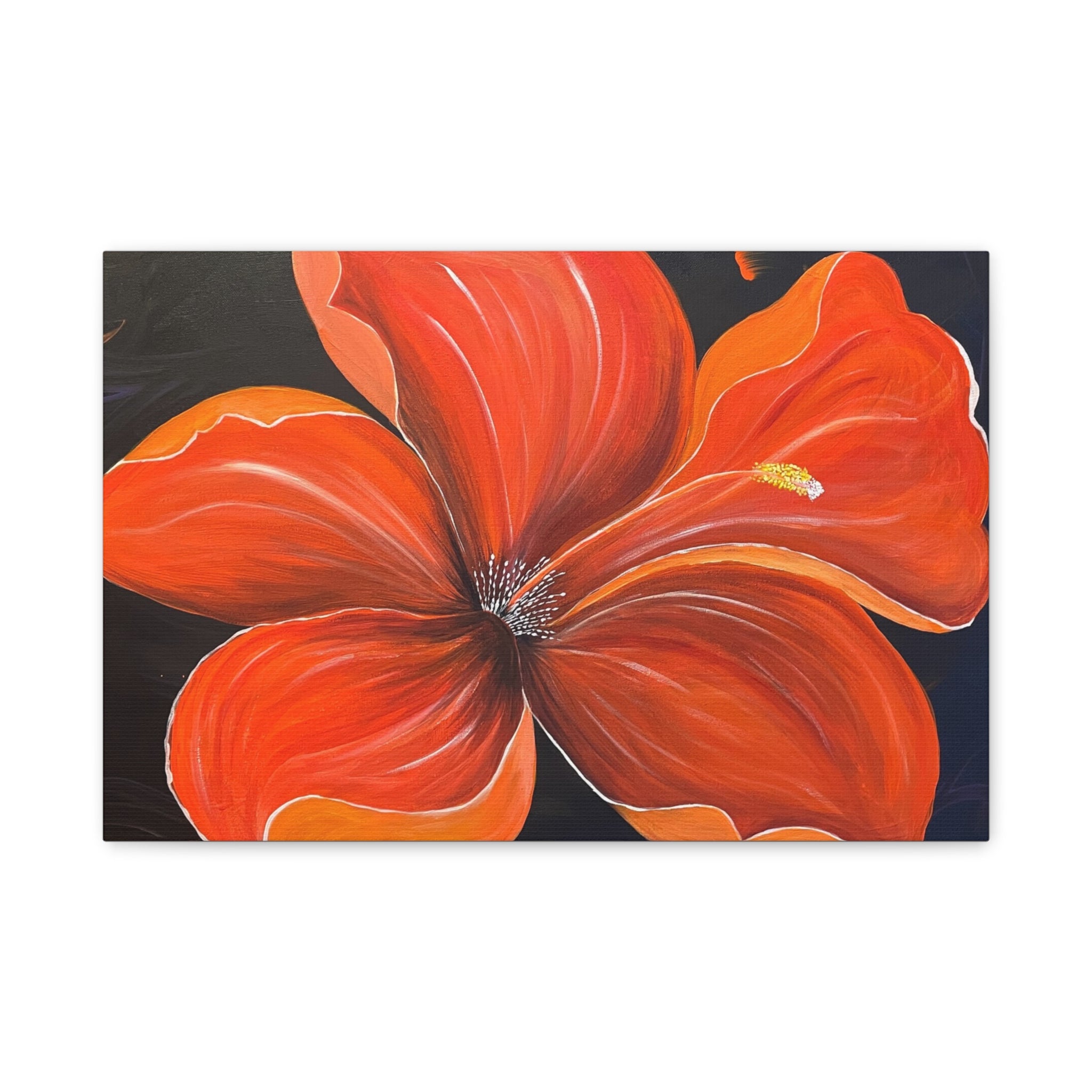 Scarlet Veil Abstract Art Canvas - Contemporary Wall Decor