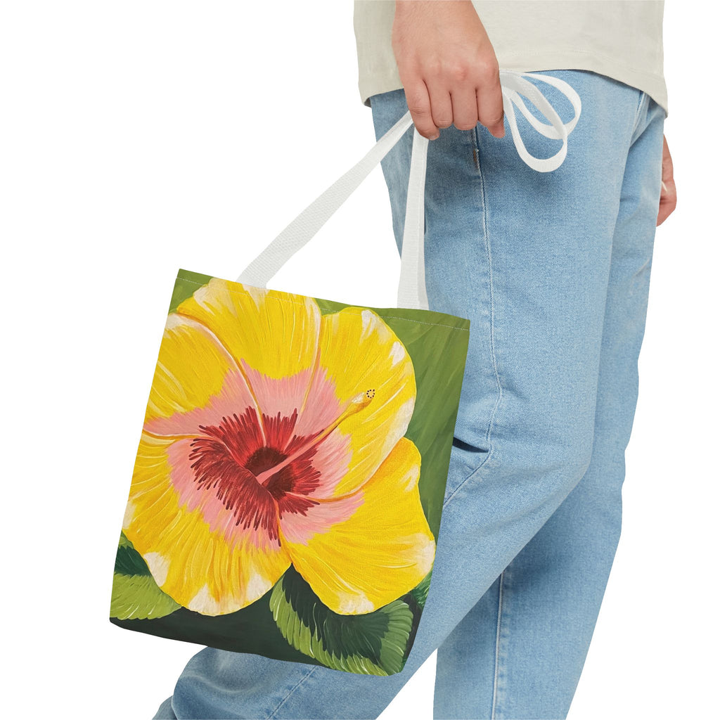Blushing Sunrise Hand Painted Tote Bag