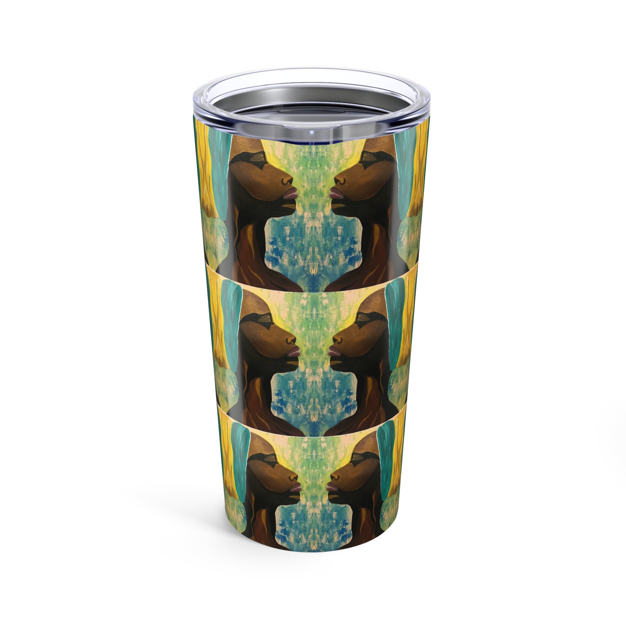 Hues of Heritage Tumbler 20oz, Vibrant Drinkware, Modern Art Travel Mug, Eco-Friendly Gift, Unique Home Beverage Container