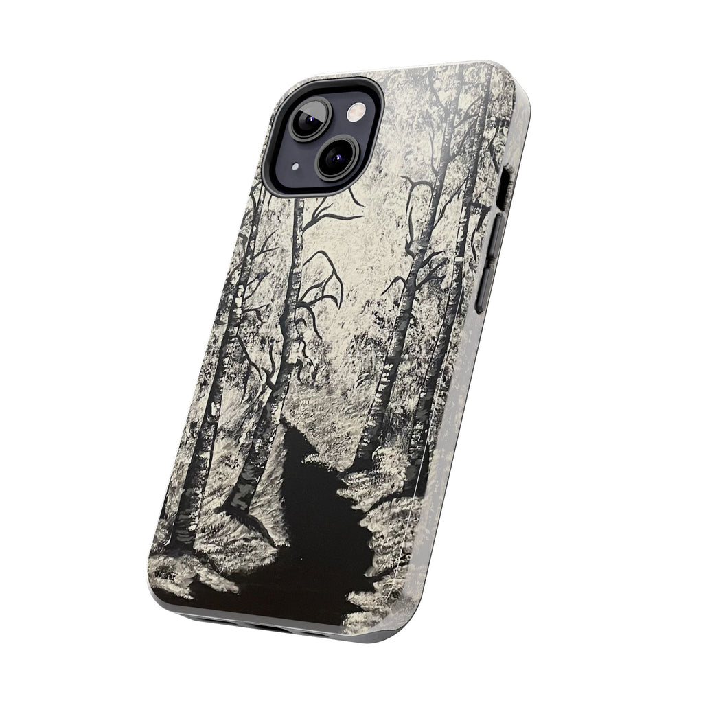 Silver Shadows Phone Case - Hand Painted Unique Designs