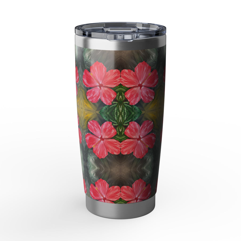 Hibiscus Hues Tumbler | Vagabond 20oz Insulated Drinkware, Summer Travel Mug, Gift for Nature Lovers, Eco-Friendly Hydration