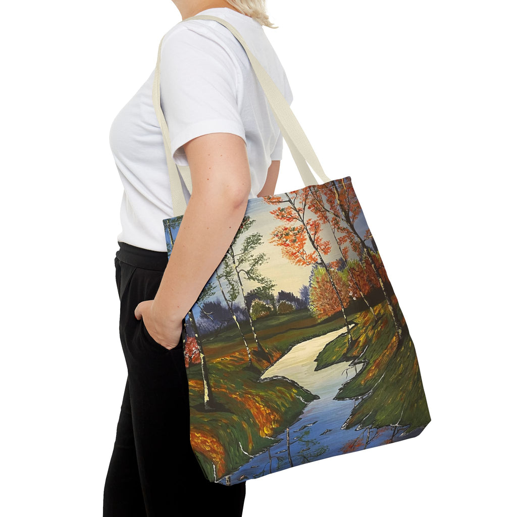 Whispering Birches Hand Painted Tote Bag