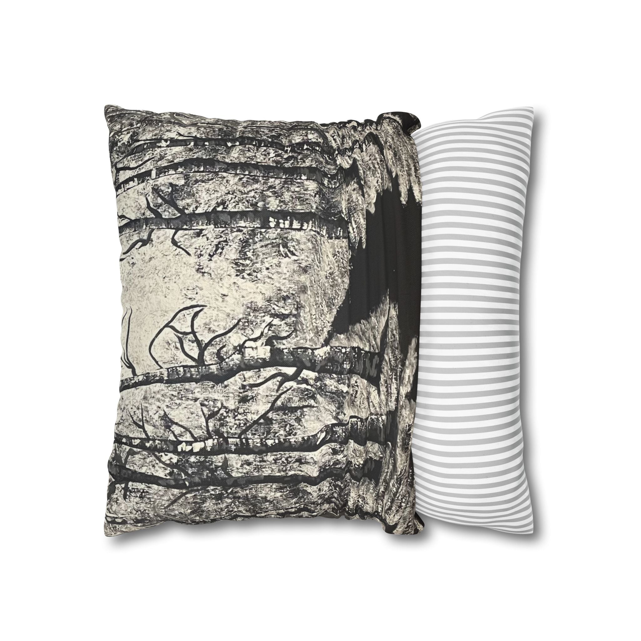 Silver Shadows Square Decorative Pillow Sham