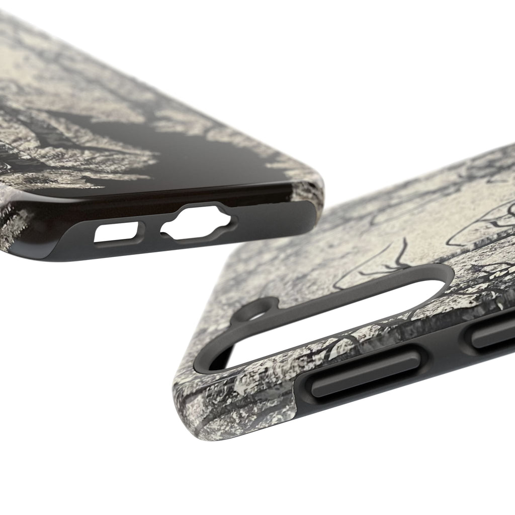 Silver Shadows Phone Case - Hand Painted Unique Designs