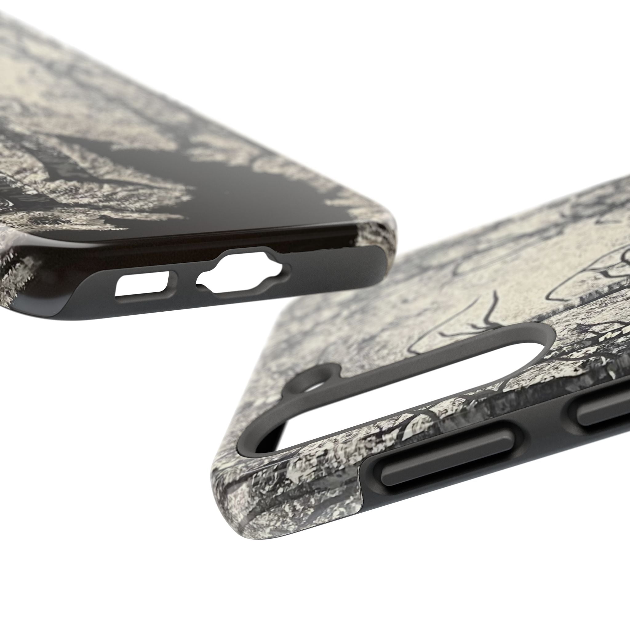 Silver Shadows Phone Case - Hand Painted Unique Designs