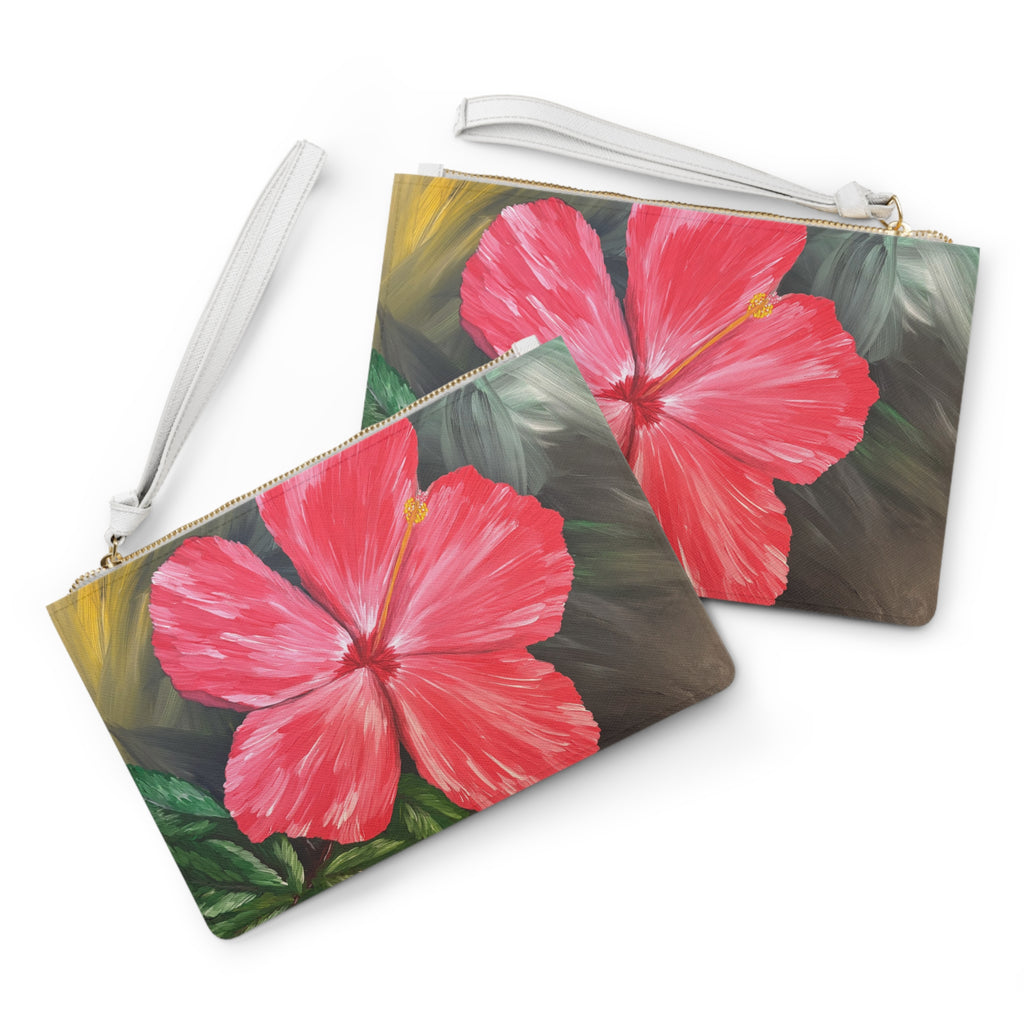 Hibiscus Hues Clutch Bag - Makeup Bags