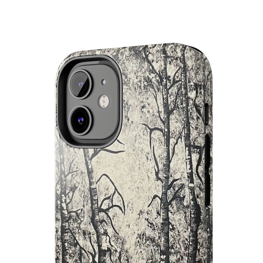 Silver Shadows Phone Case - Hand Painted Unique Designs