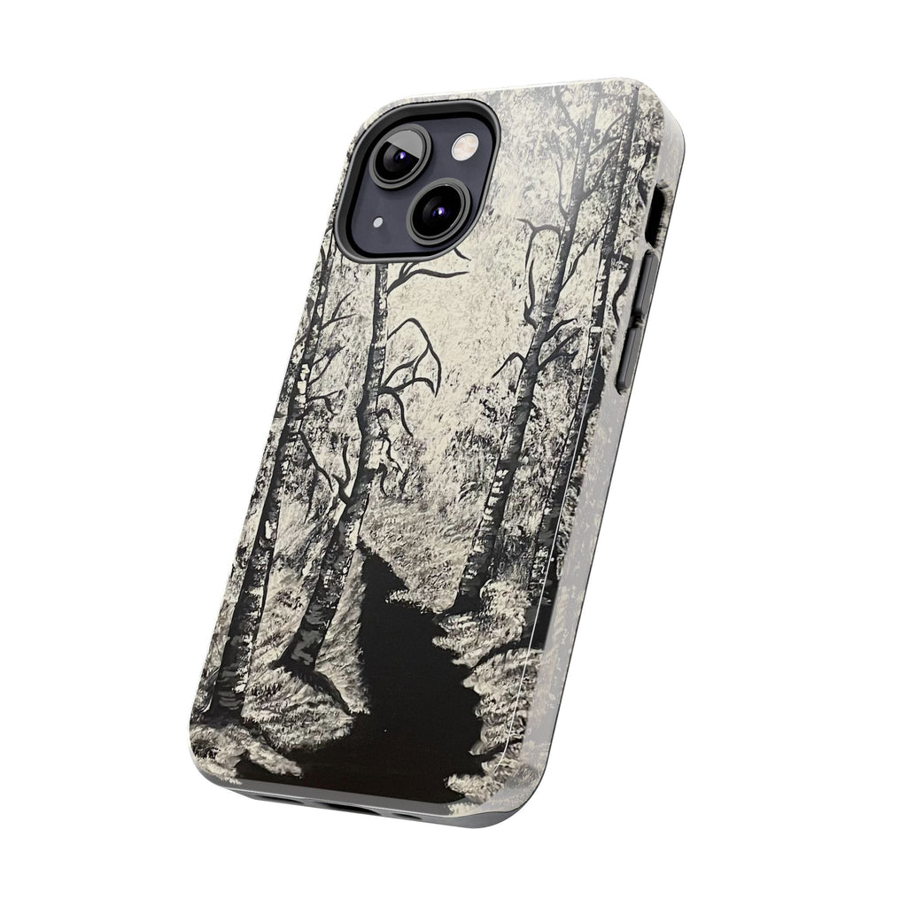 Silver Shadows Phone Case - Hand Painted Unique Designs