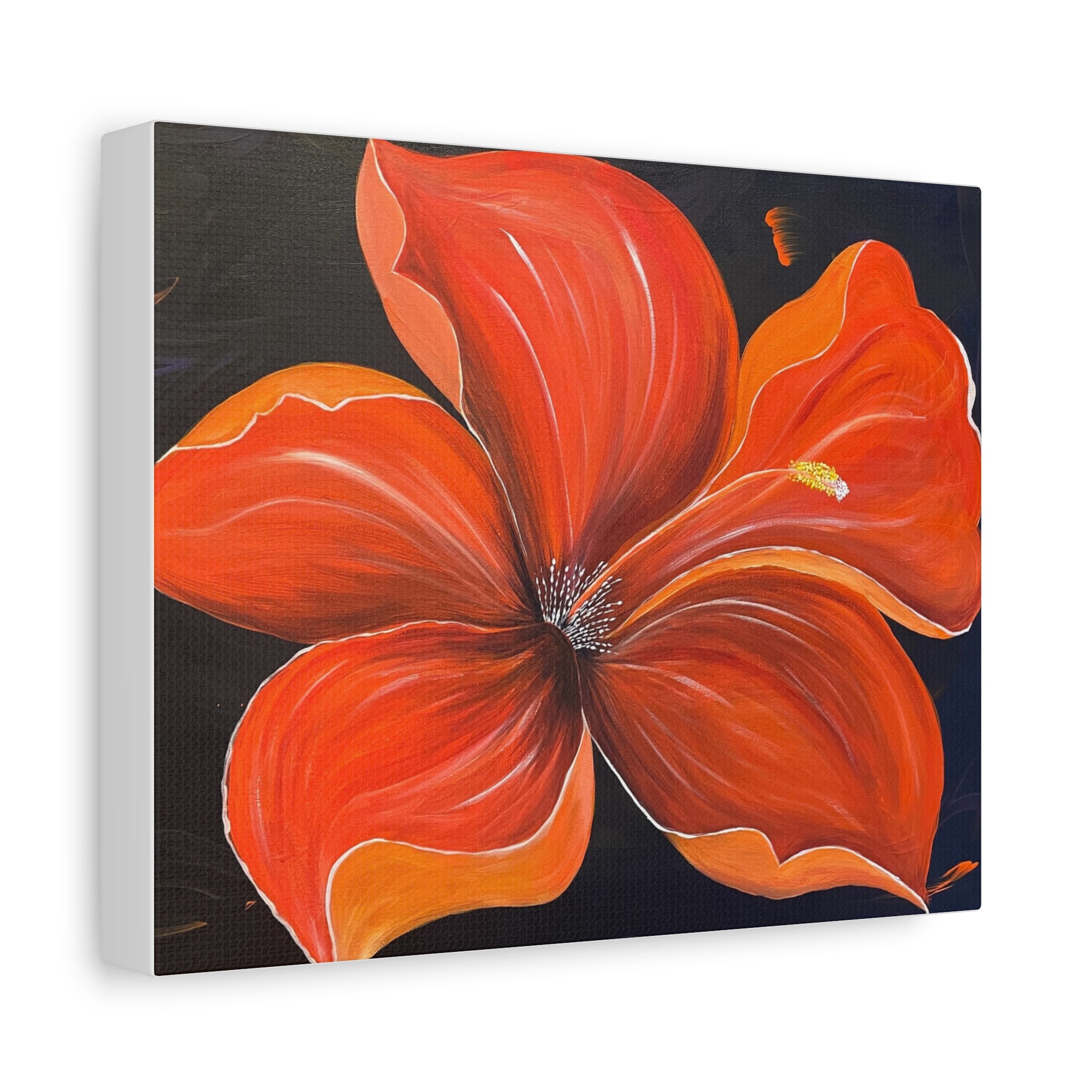 Scarlet Veil Abstract Art Canvas - Contemporary Wall Decor
