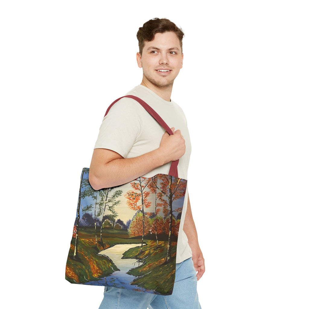 Whispering Birches Hand Painted Tote Bag