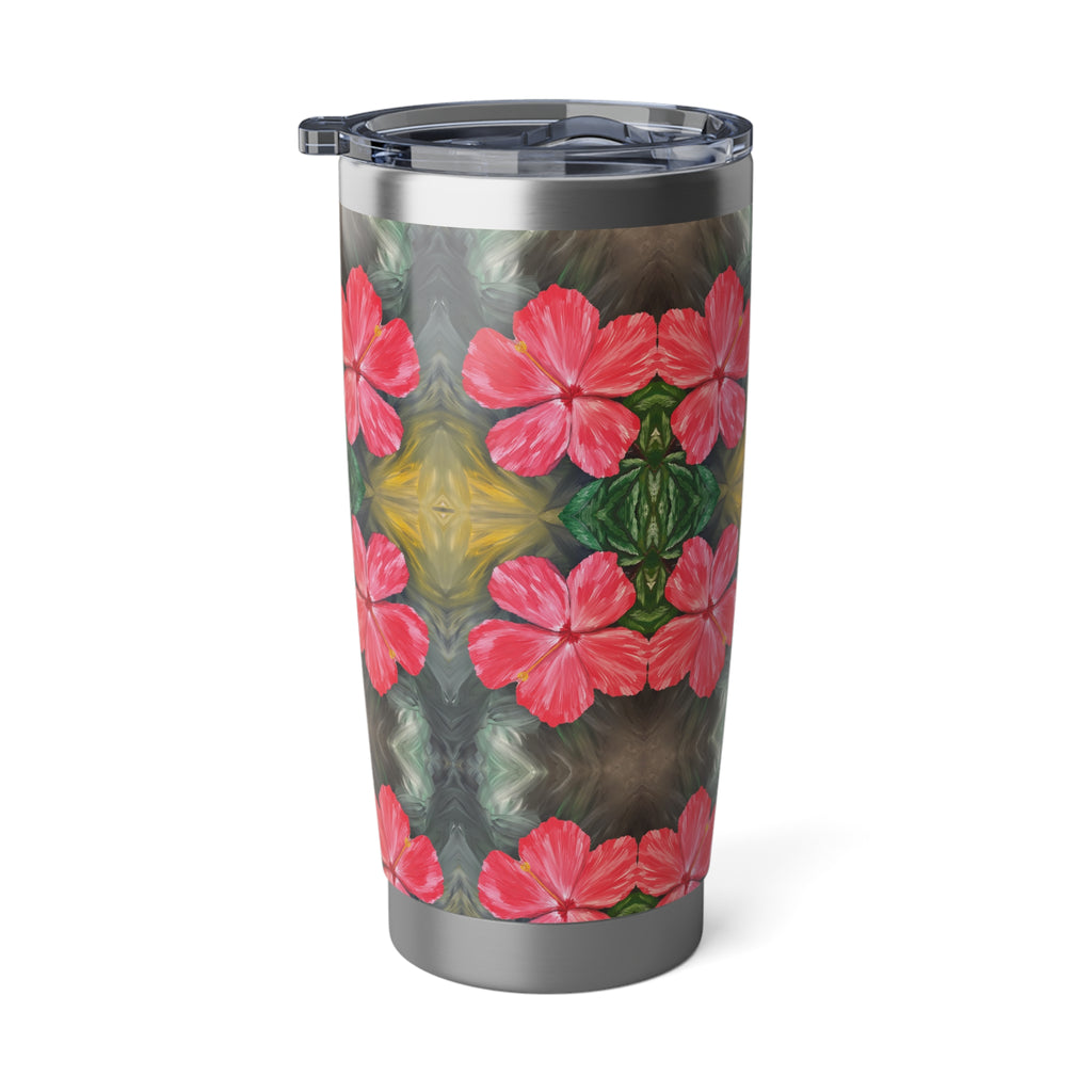 Hibiscus Hues Tumbler | Vagabond 20oz Insulated Drinkware, Summer Travel Mug, Gift for Nature Lovers, Eco-Friendly Hydration