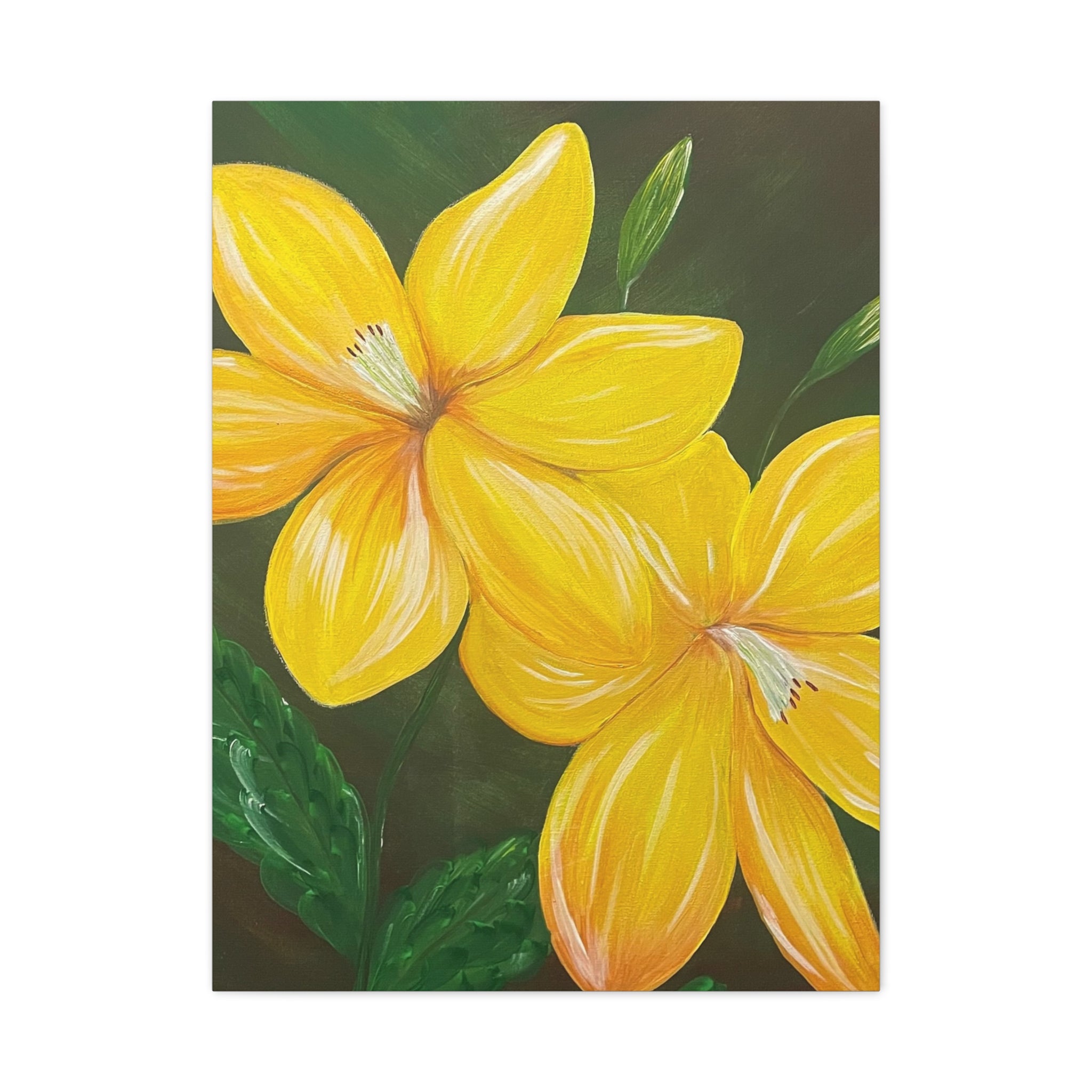 Golden Bloom Canvas Wall Art