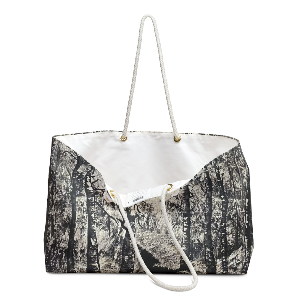 Silver Shadows Tote Bag with Hand Painted Designs