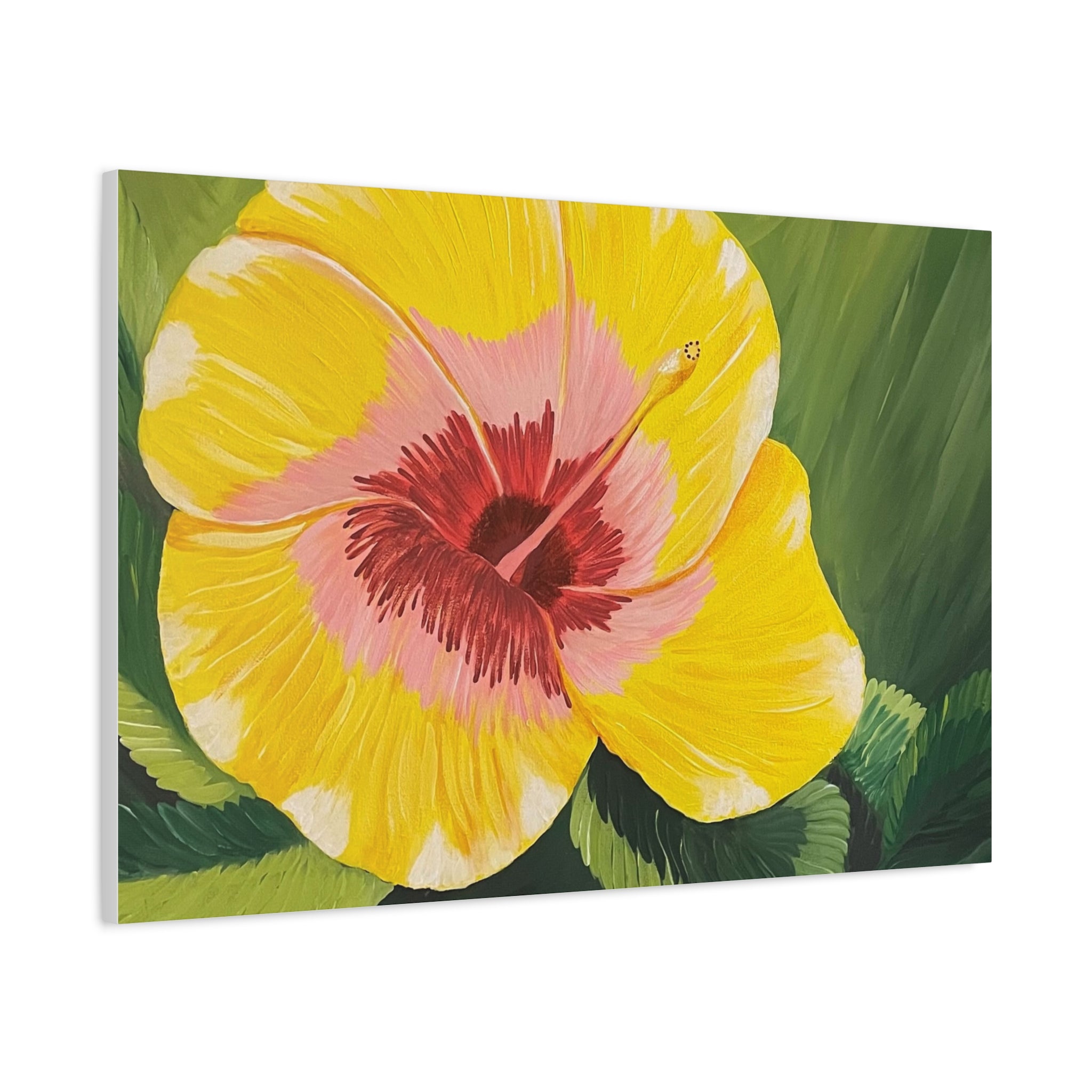 Blushing Sunrise Abstract Art Canvas - Contemporary Wall Decor