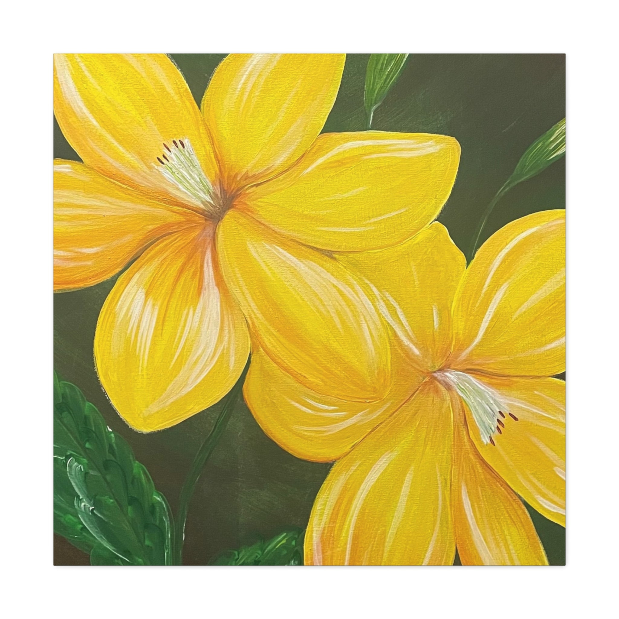 Golden Bloom Canvas Wall Art