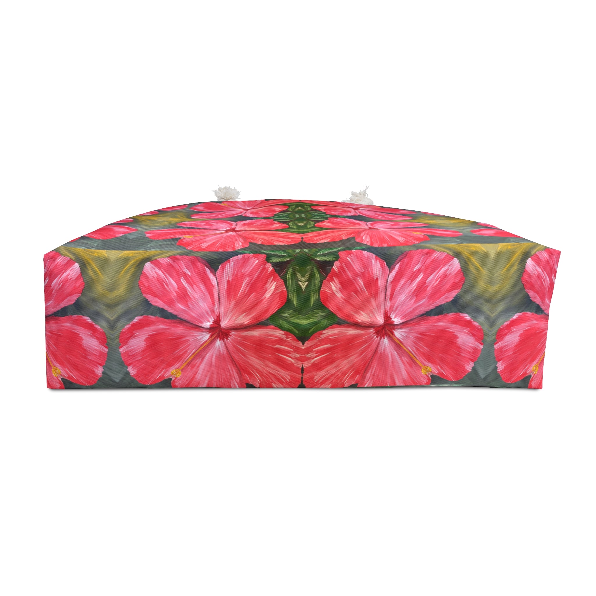 Hibiscus Hues Tote Bag with Hand Painted Designs