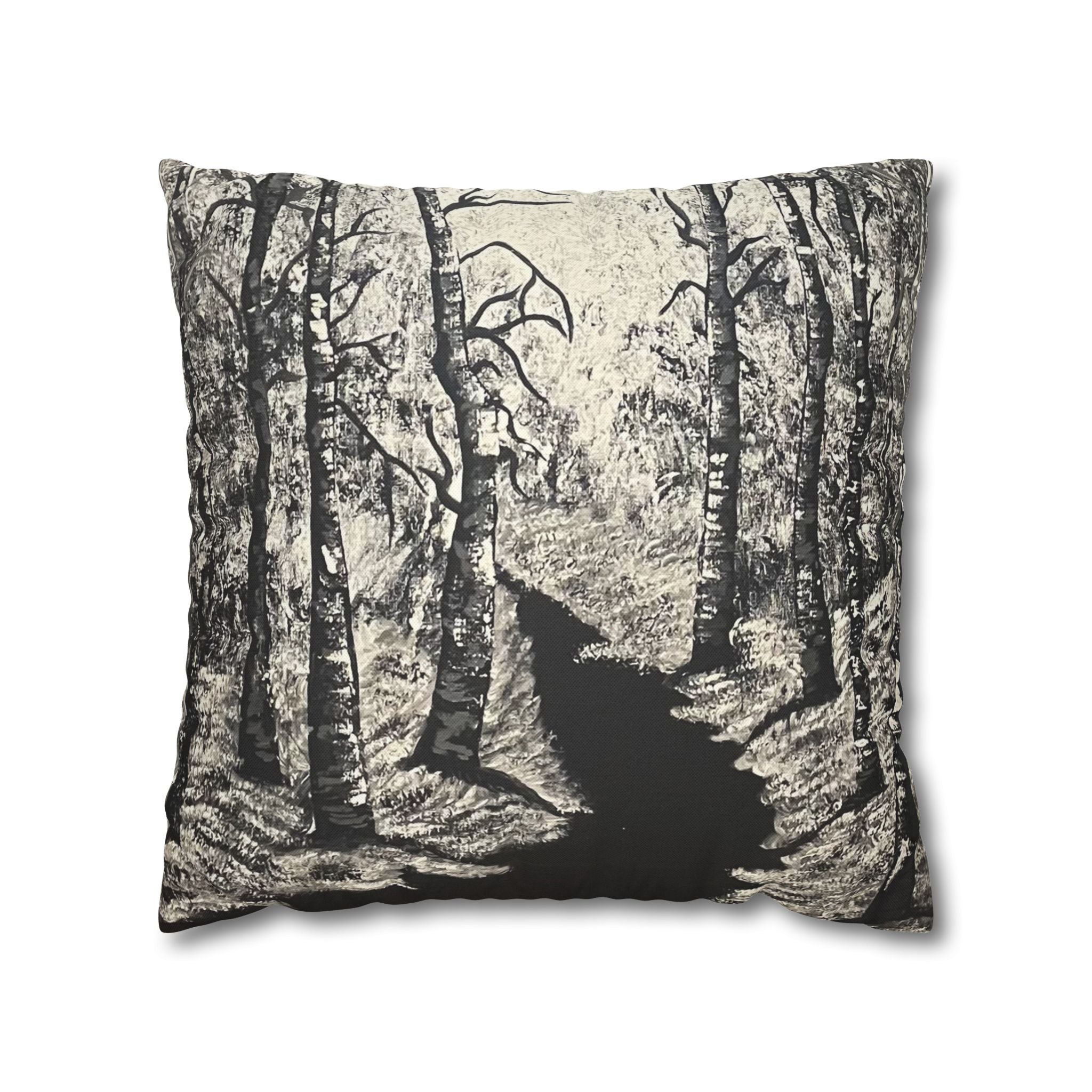 Silver Shadows Square Decorative Pillow Sham