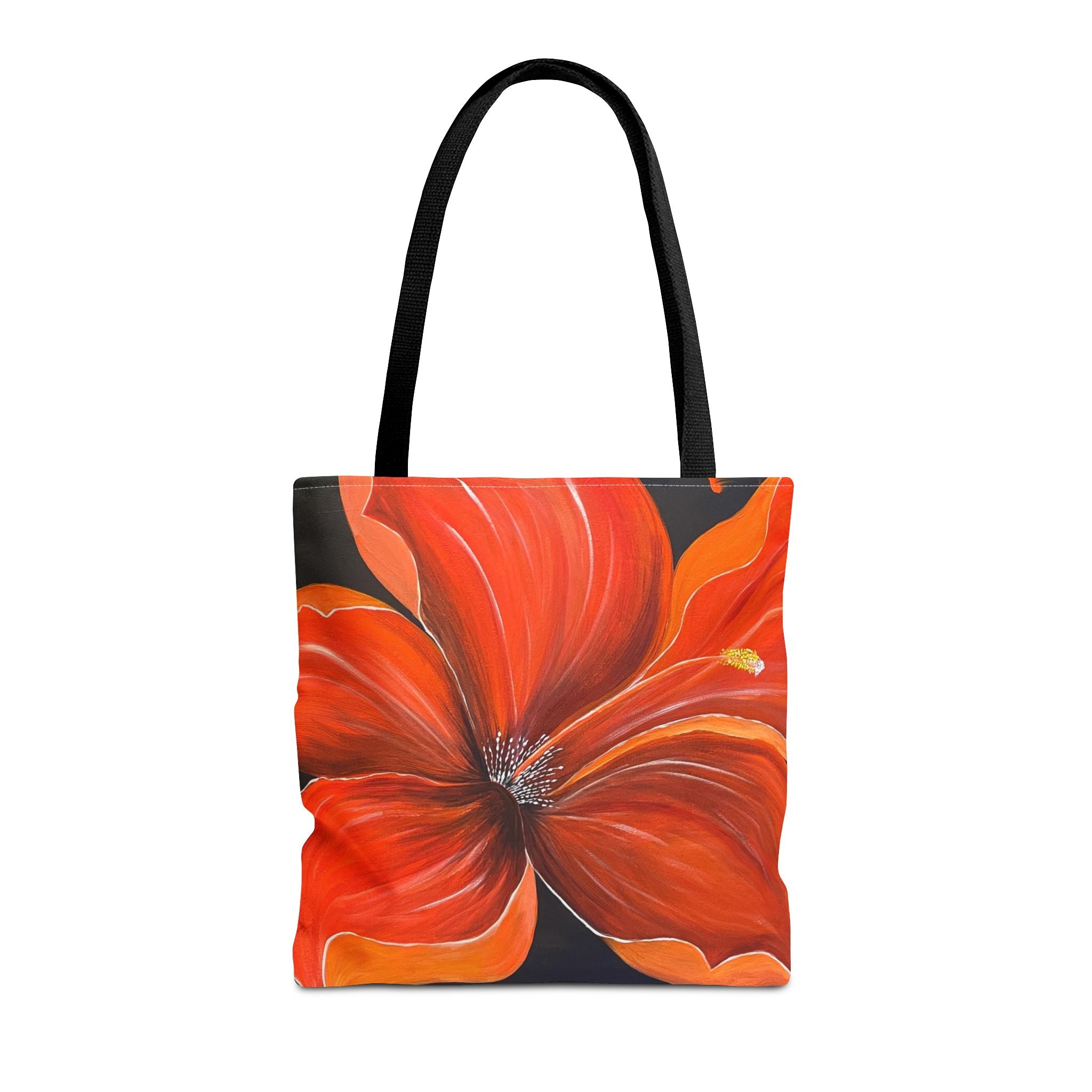 Scarlet Veil Hand Painted Tote Bag