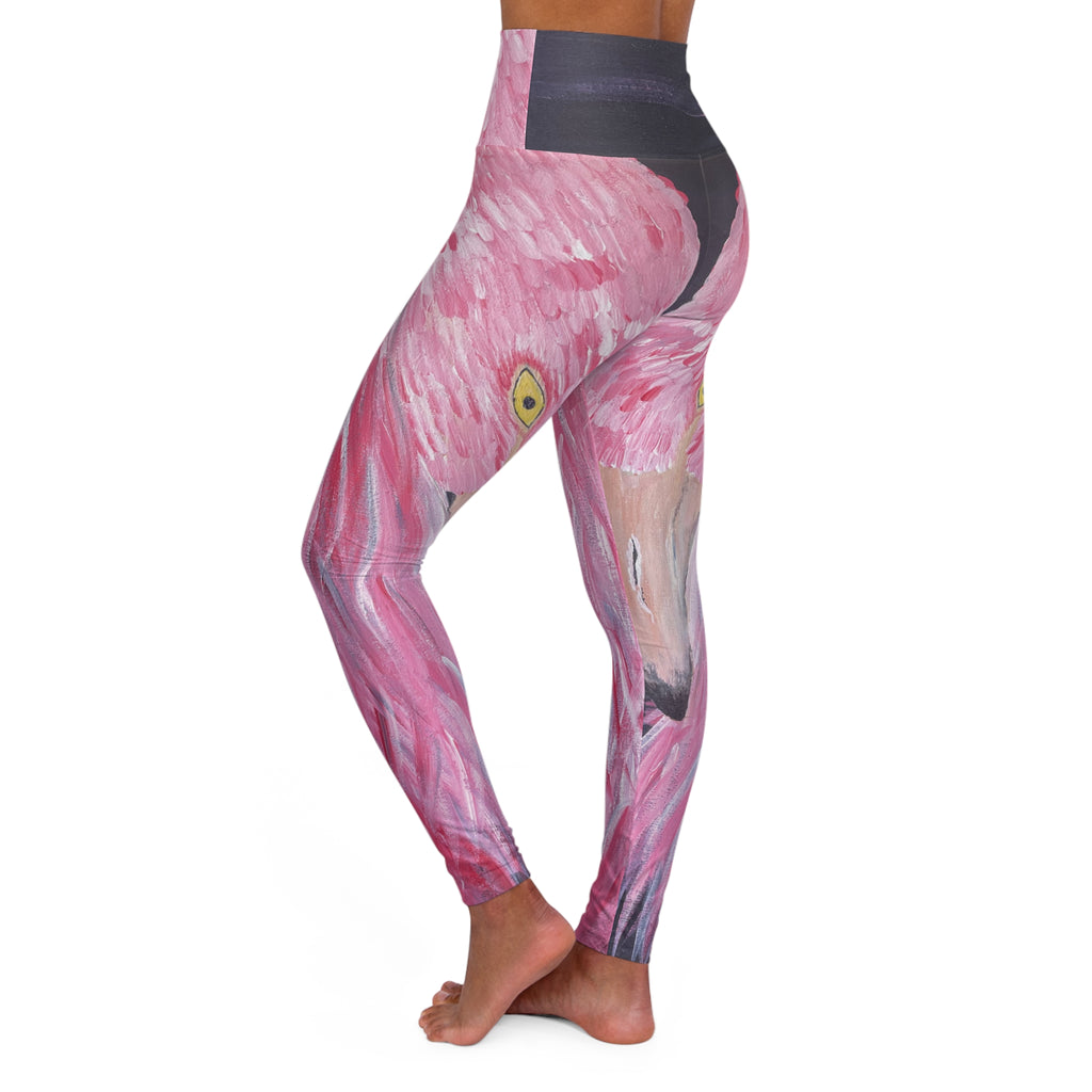 Feathered Grace Yoga Leggings - Comfort Fit, Fitness Apparel, Workout Gear, Athleisure, Gift for Yoga Lovers