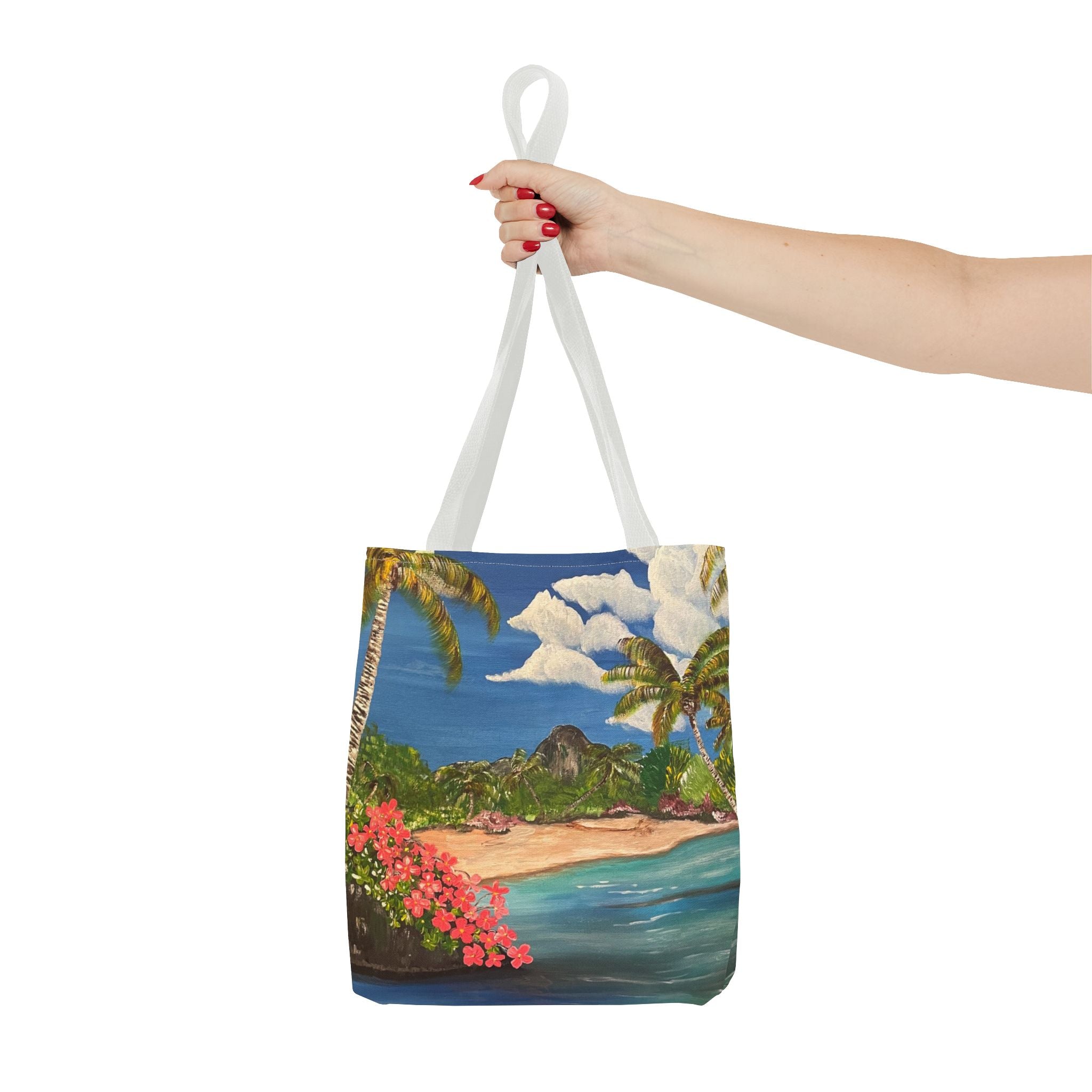 Blooming Paradise Hand Painted Tote Bag