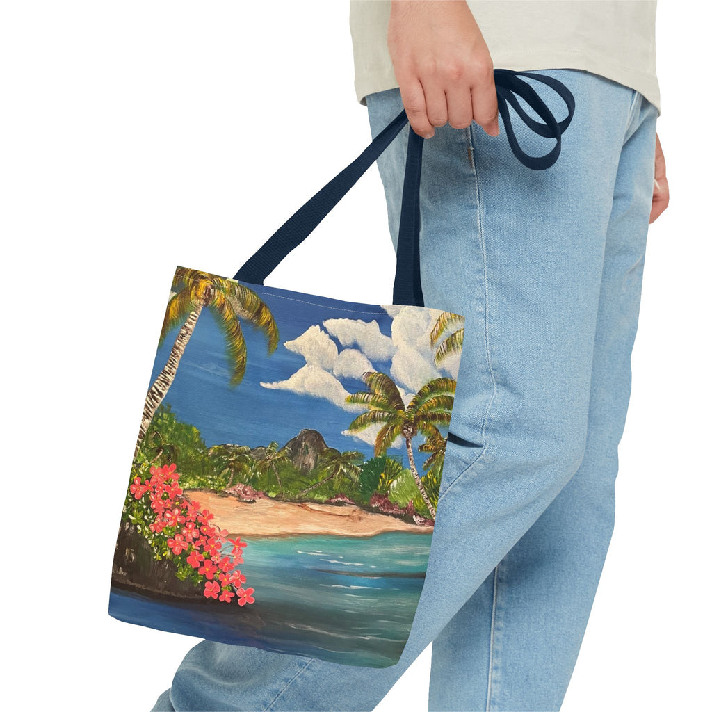 Blooming Paradise Hand Painted Tote Bag