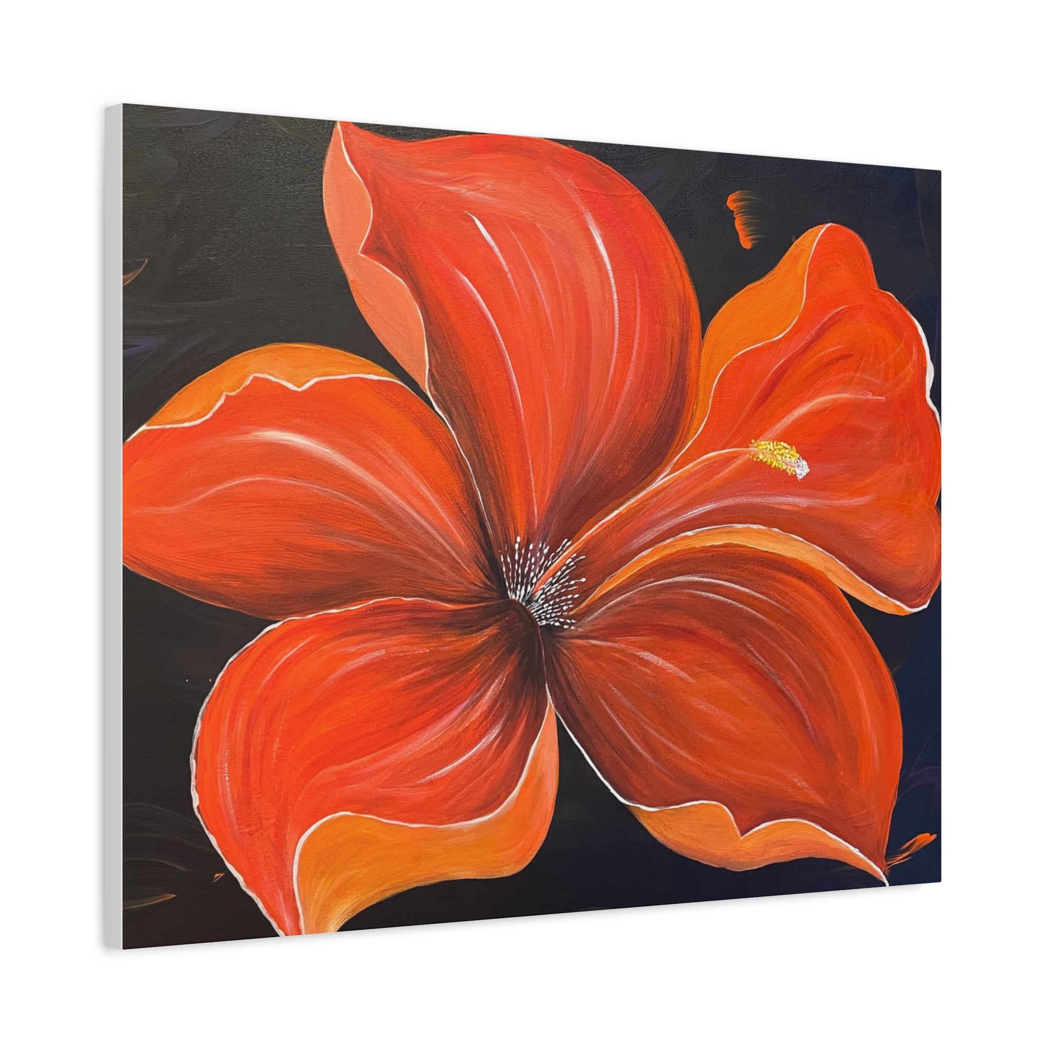 Scarlet Veil Abstract Art Canvas - Contemporary Wall Decor