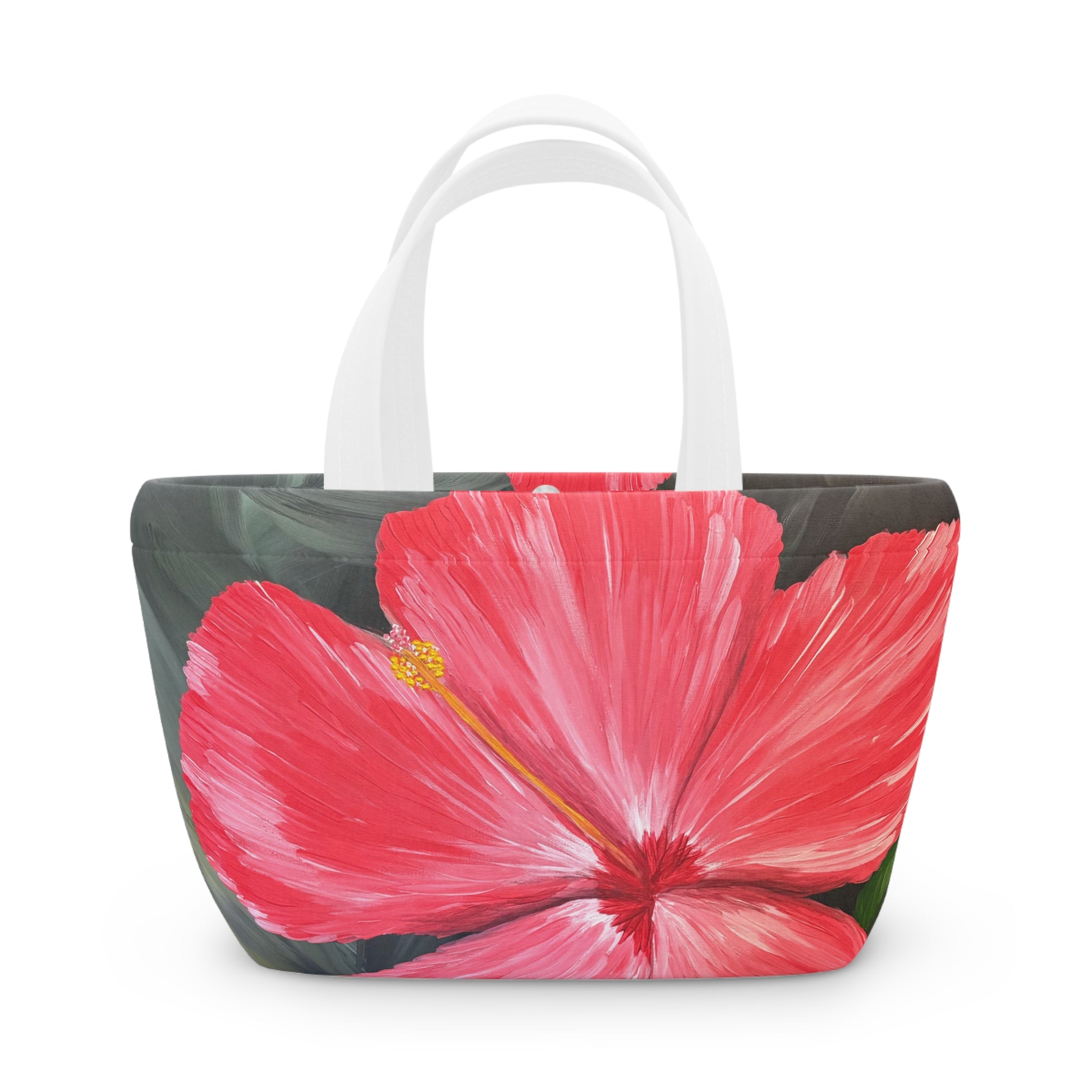 Hibiscus Hues Lunch Bag — Insulated Tote
