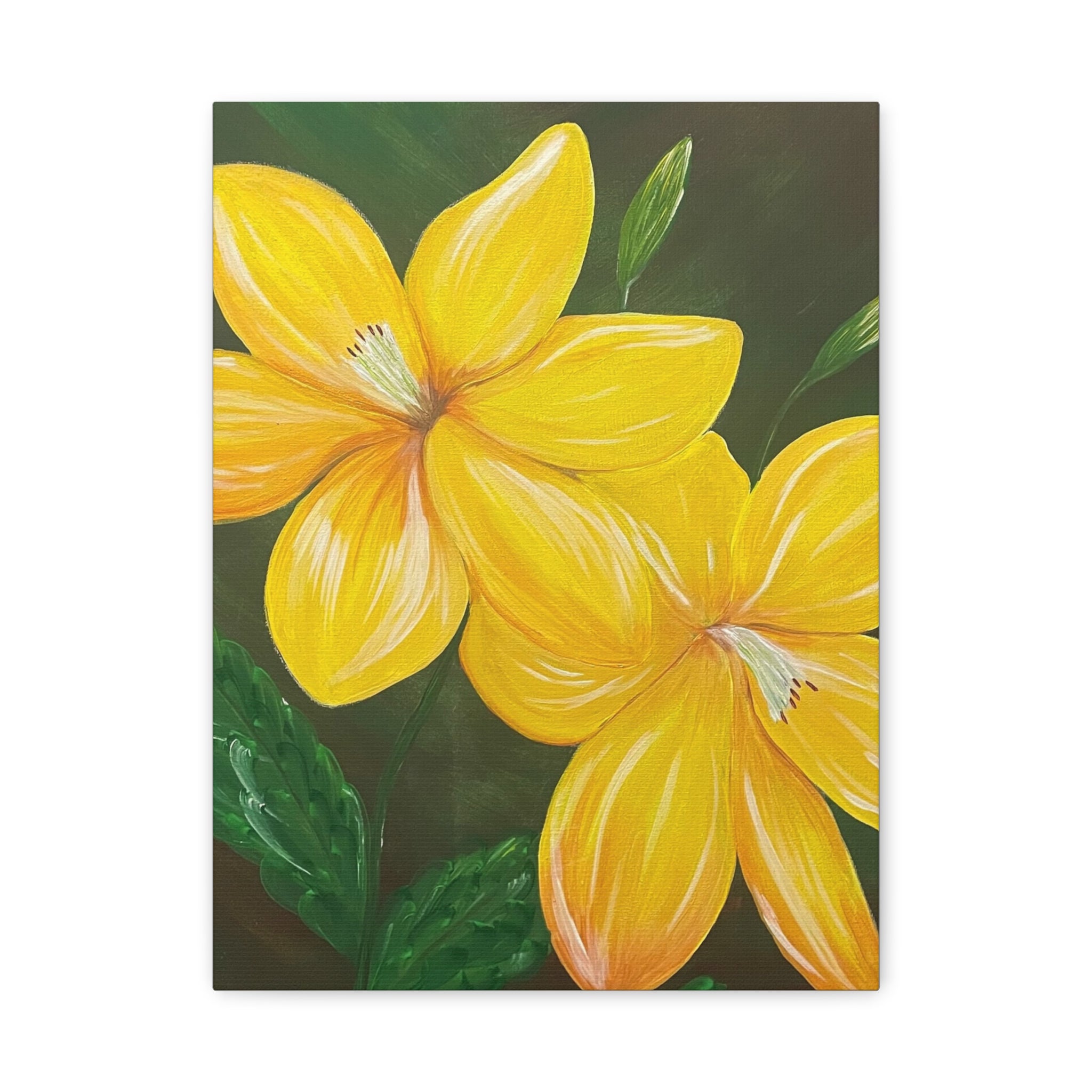 Golden Bloom Canvas Wall Art