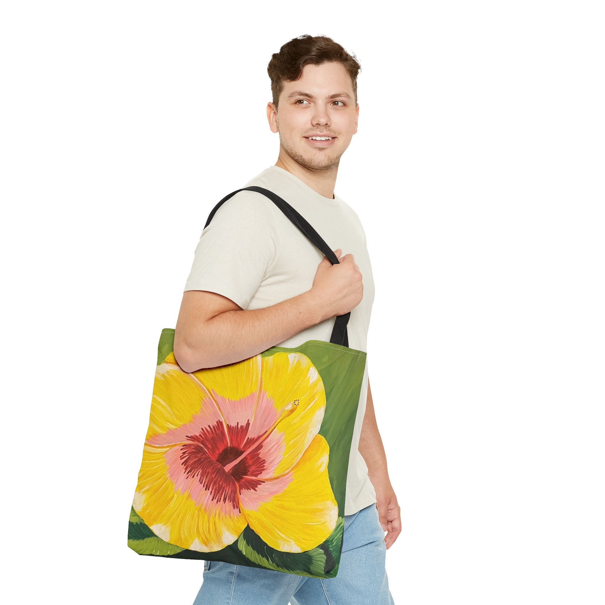 Blushing Sunrise Hand Painted Tote Bag