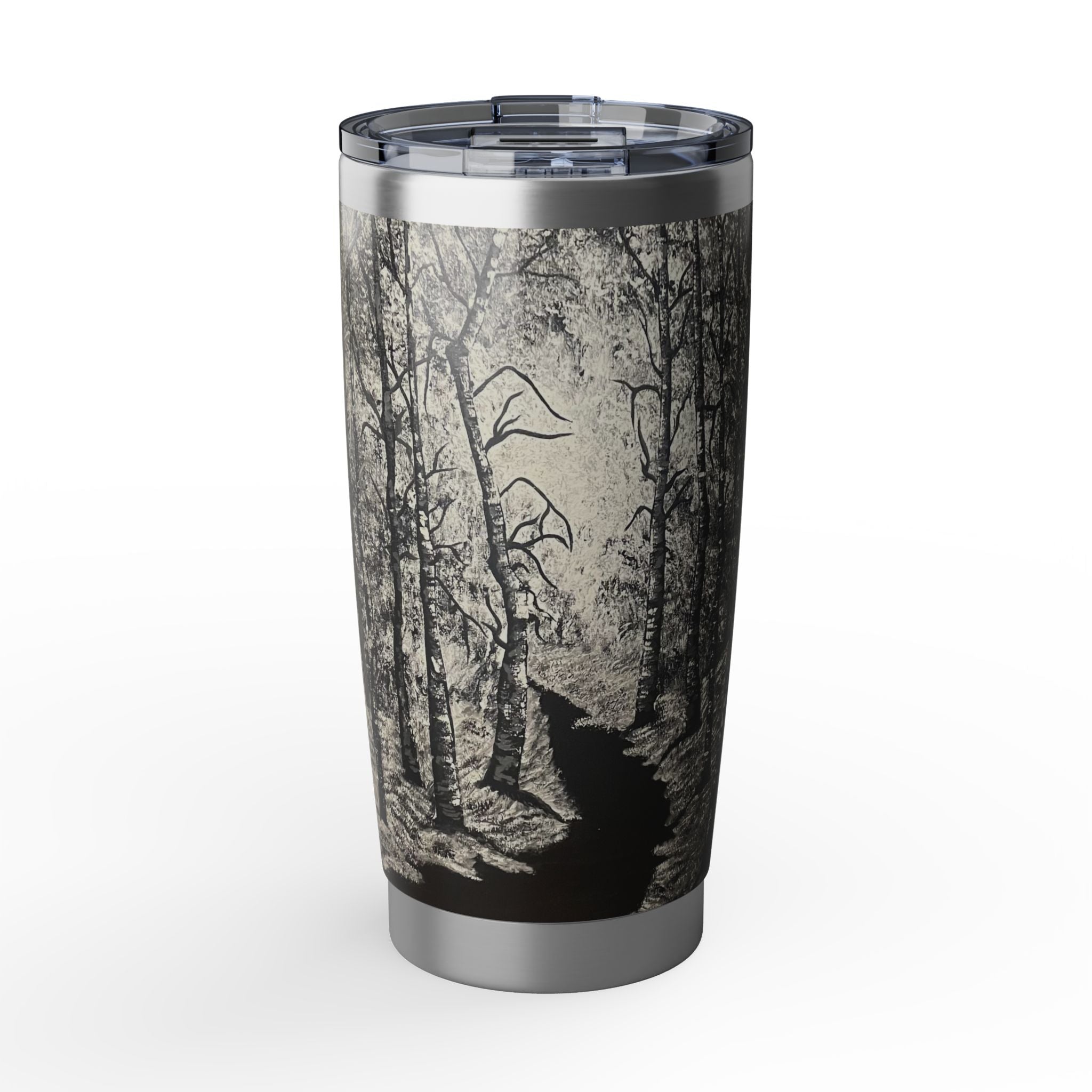 Silver Shadows 20oz Insulated Drinkware, Summer Travel Mug, Gift for Nature Lovers, Eco-Friendly Hydration