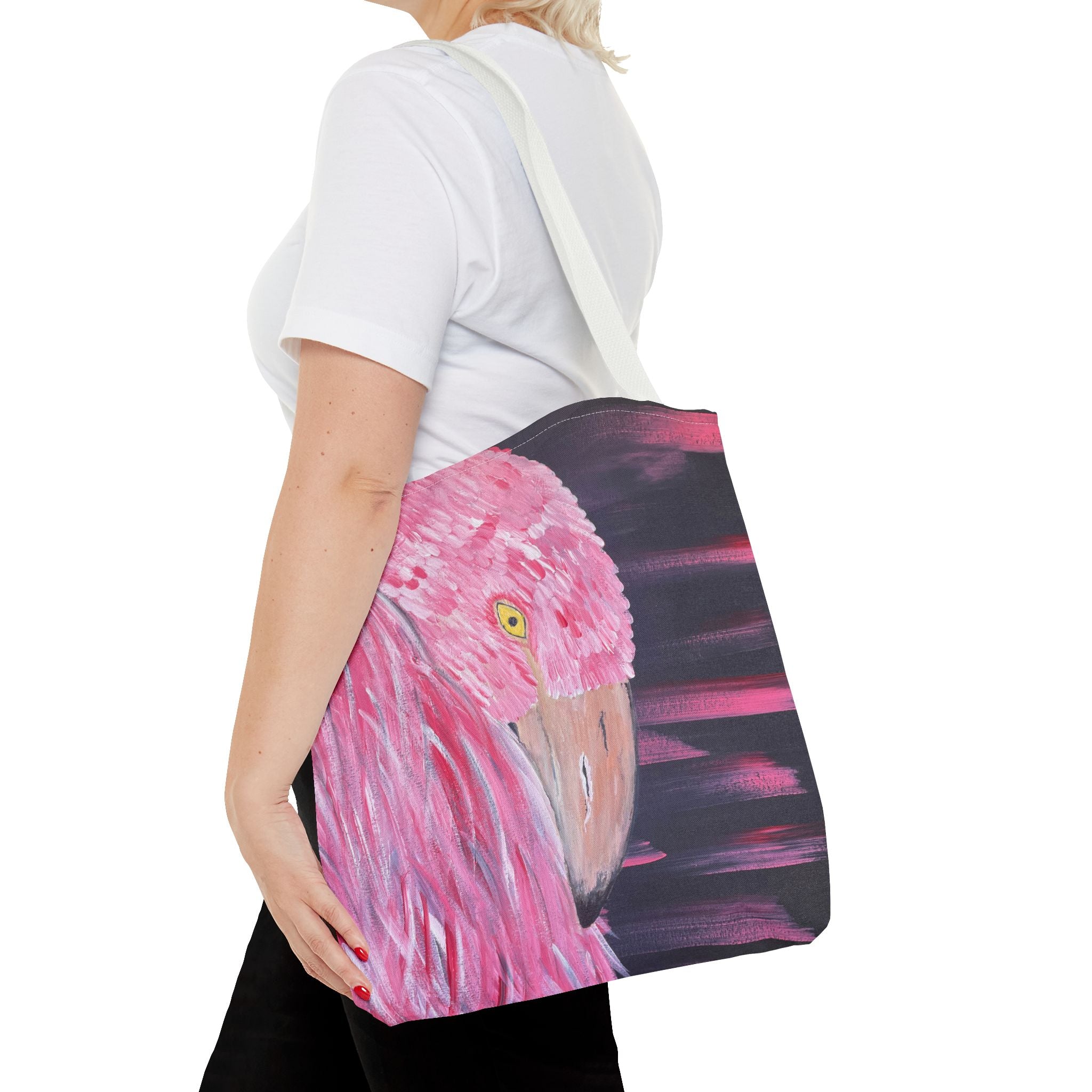 Feathered Grace Hand Painted Tote Bag