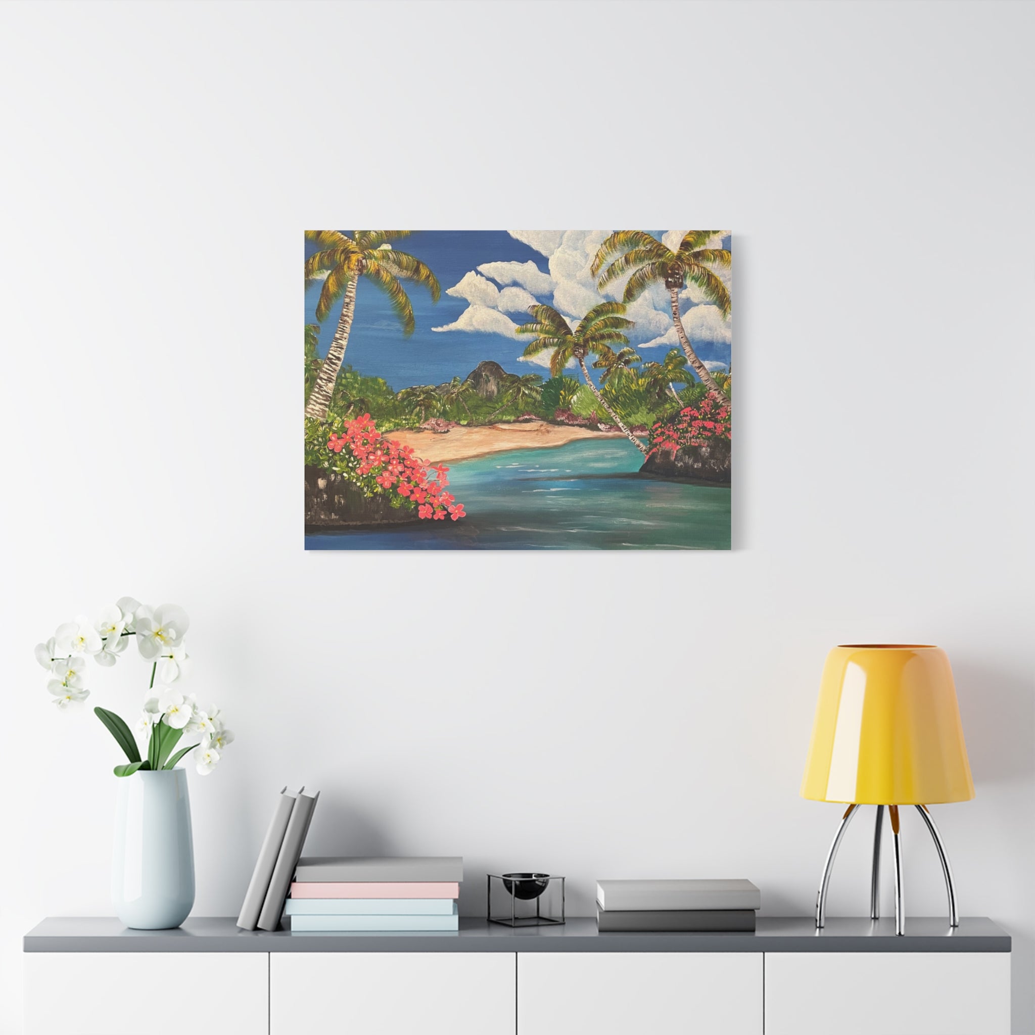Blooming Paradise Abstract Art Canvas - Contemporary Wall Decor