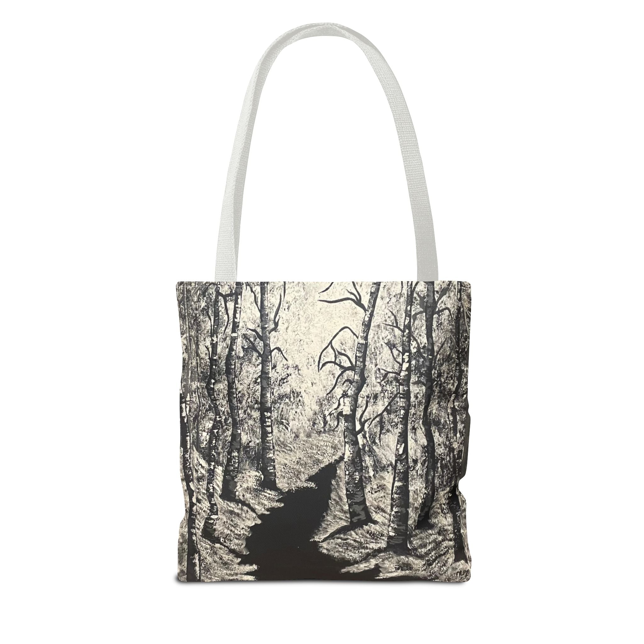 Silver Shadows Hand Painted Tote Bag