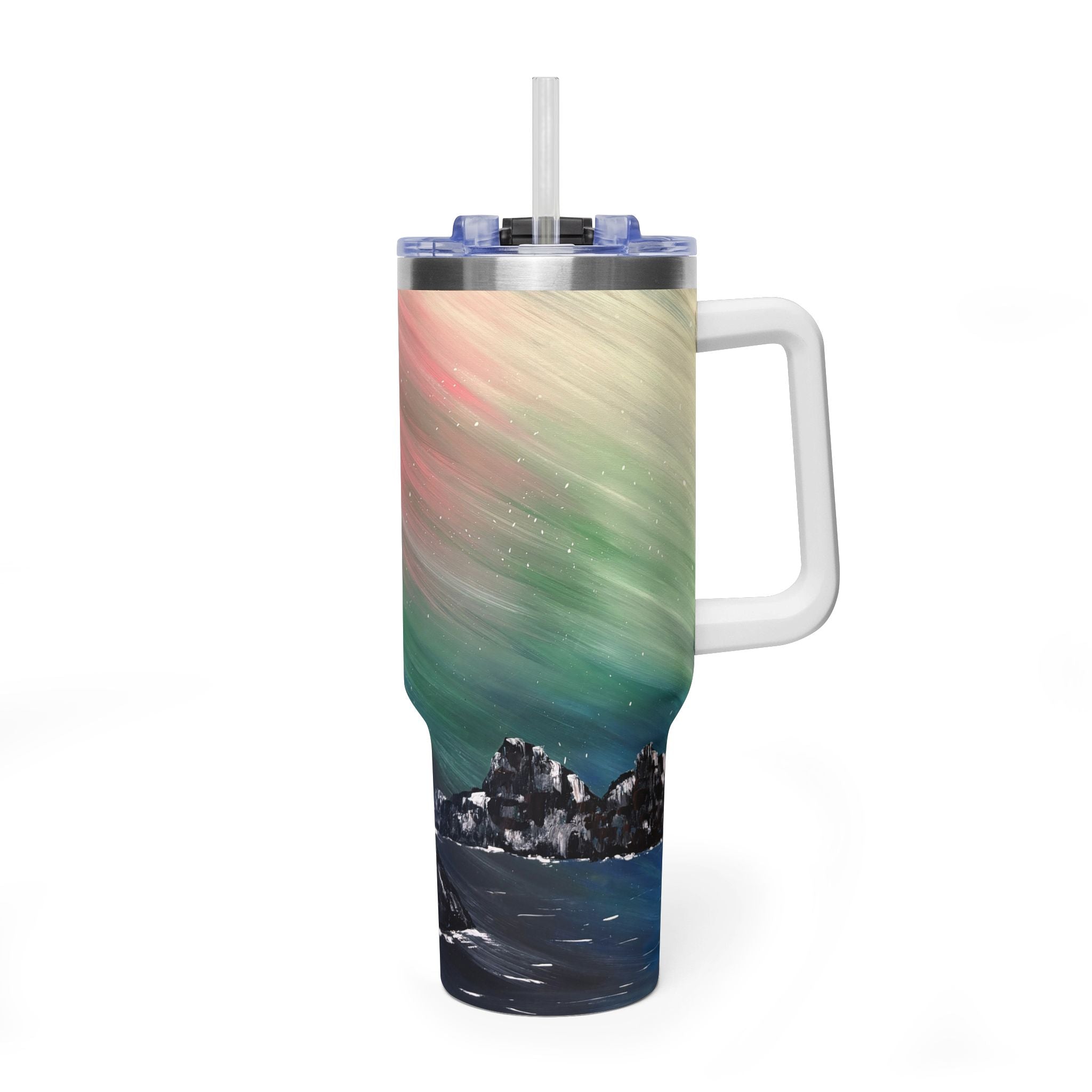 The North Sky 40oz  Vacuum Tumbler — Insulated Travel Mug with Straw