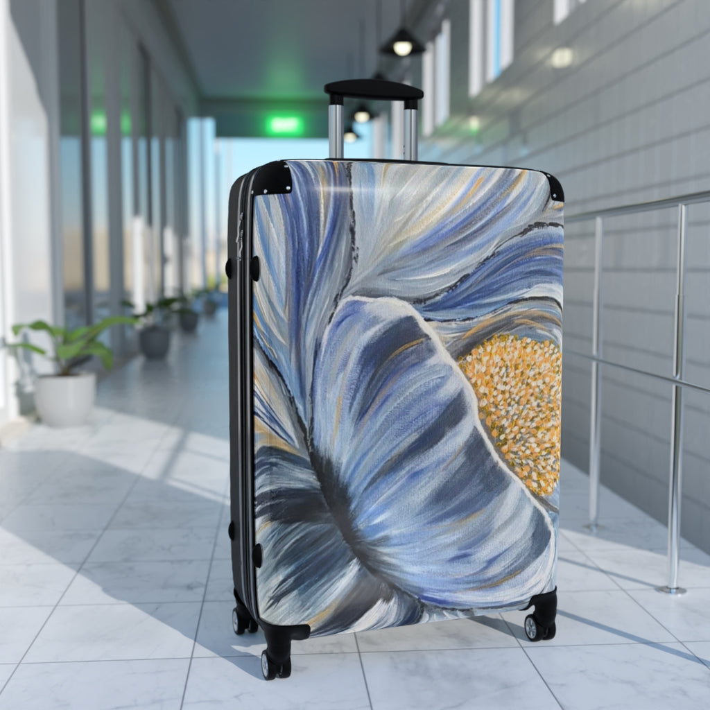 Velvet Current Handprinted Colorful Suitcase