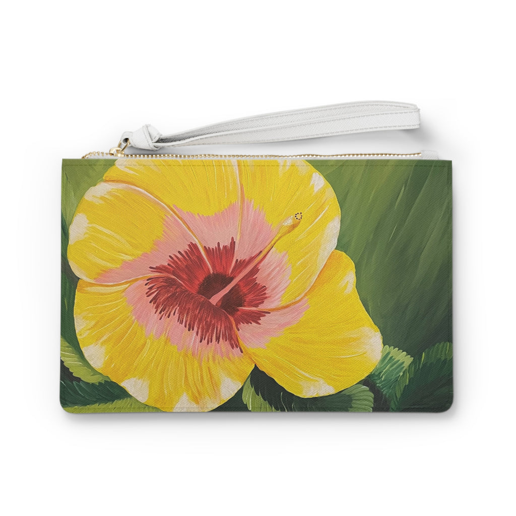 Blushing Sunrise Clutch Bag - Hand Painted Custom Makeup Bags